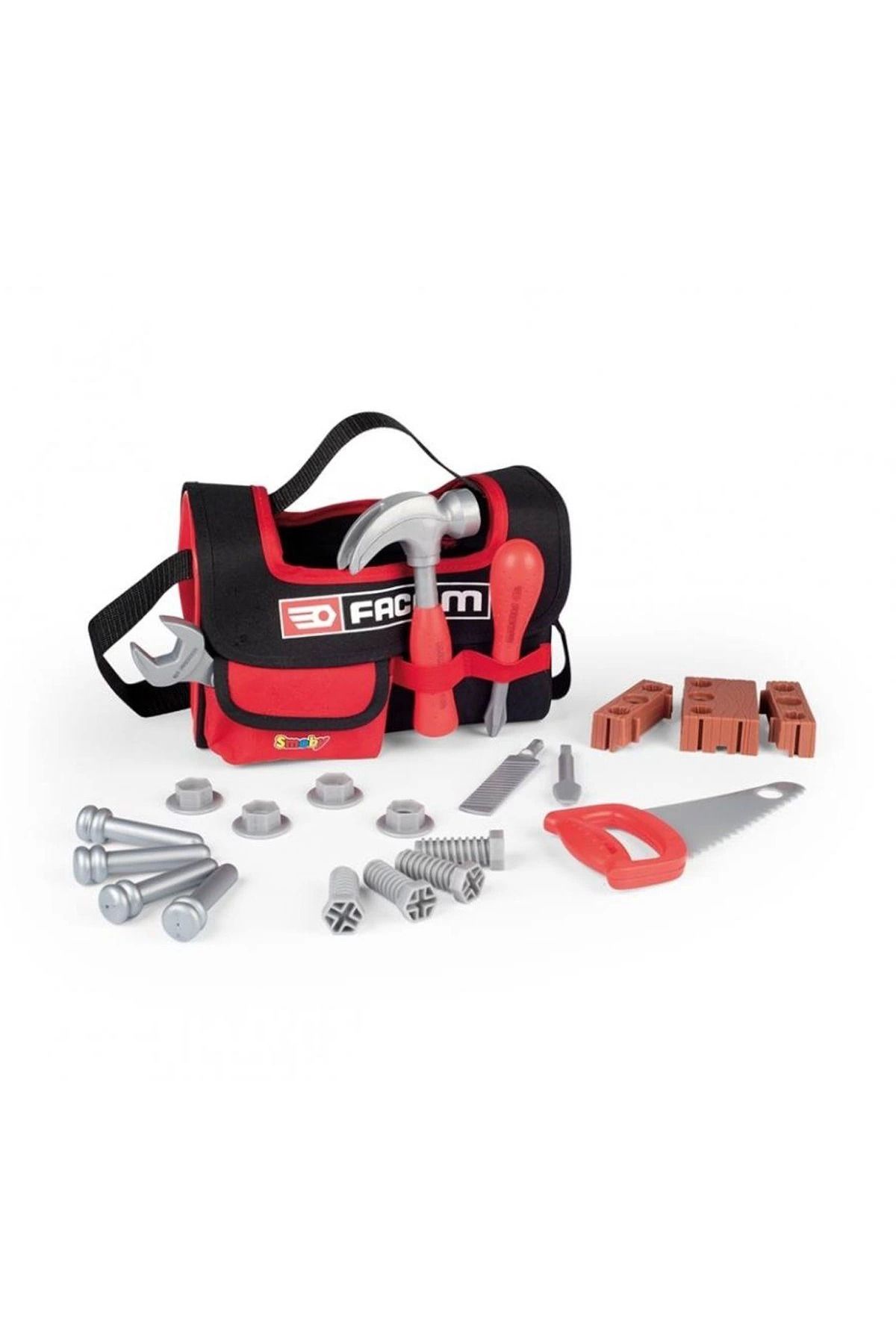 Emperium 7600360196 Smoby, Facom Fabric Tools Case - Facom Kumaş Çantalı Alet Seti / 3-7 yaş