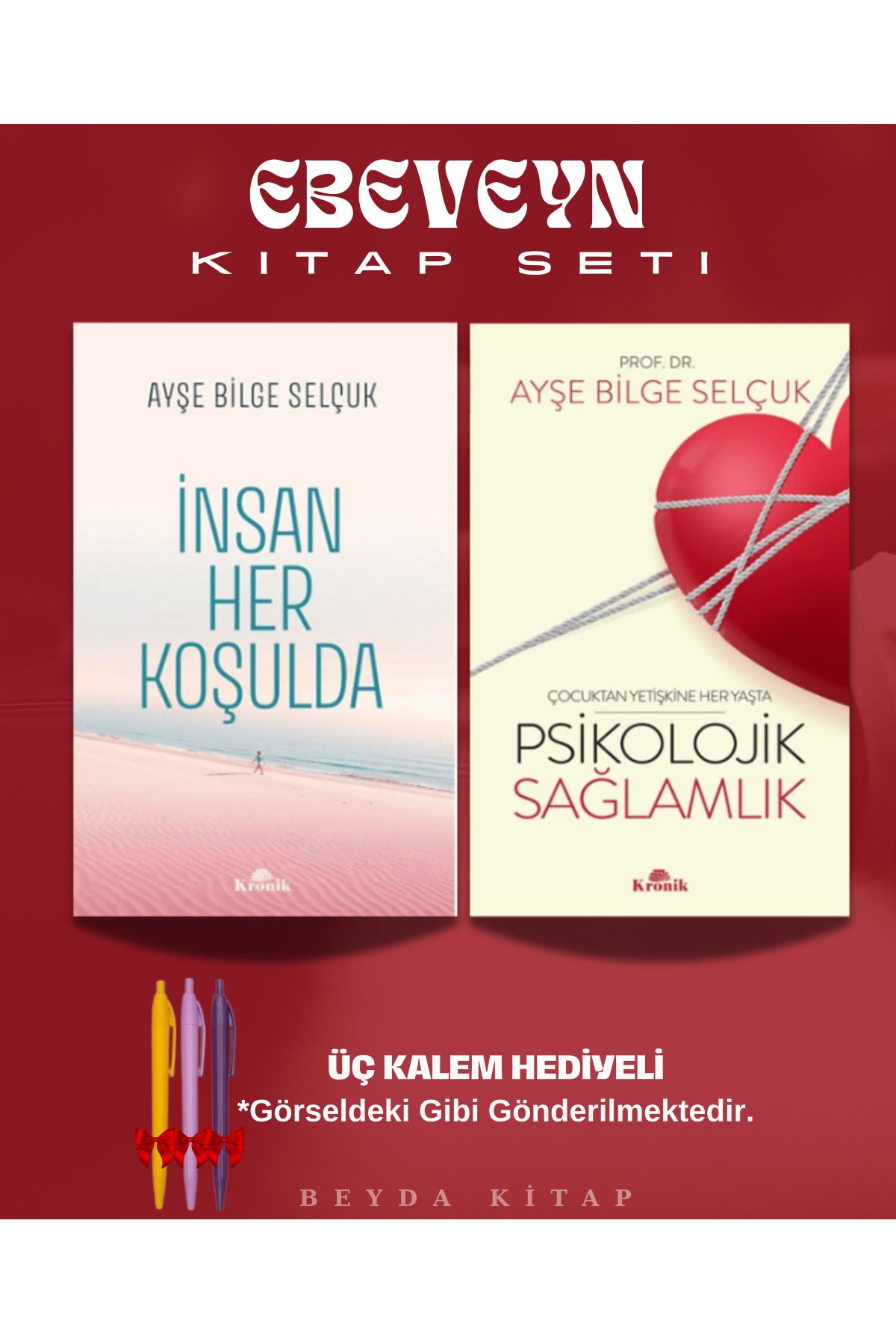Kronik Kitap İnsan Her Koşulda - Psikolojik Sağlamlık - Kitap Seti - Kalem Hediyeli - ANBATVS1