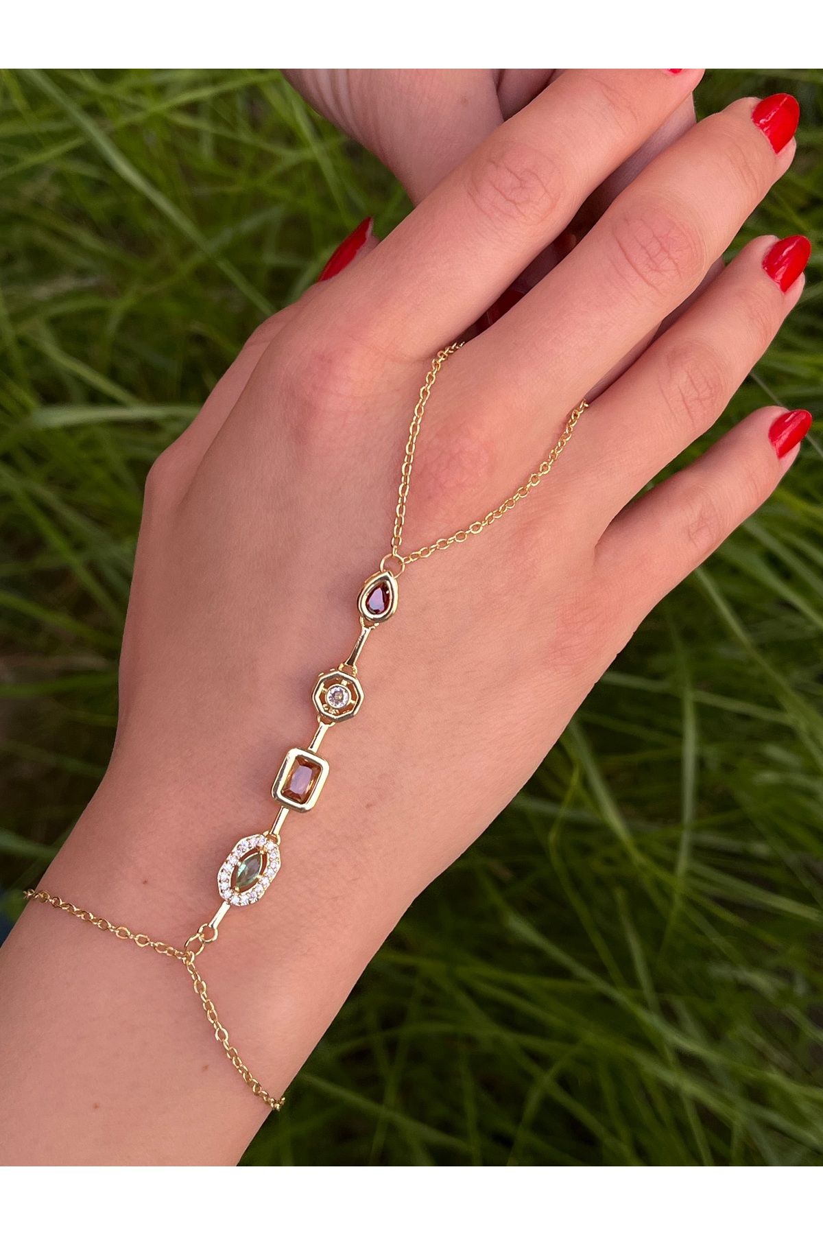 Aurella Accessories 4 Taş Tasarımlı Şahmeran