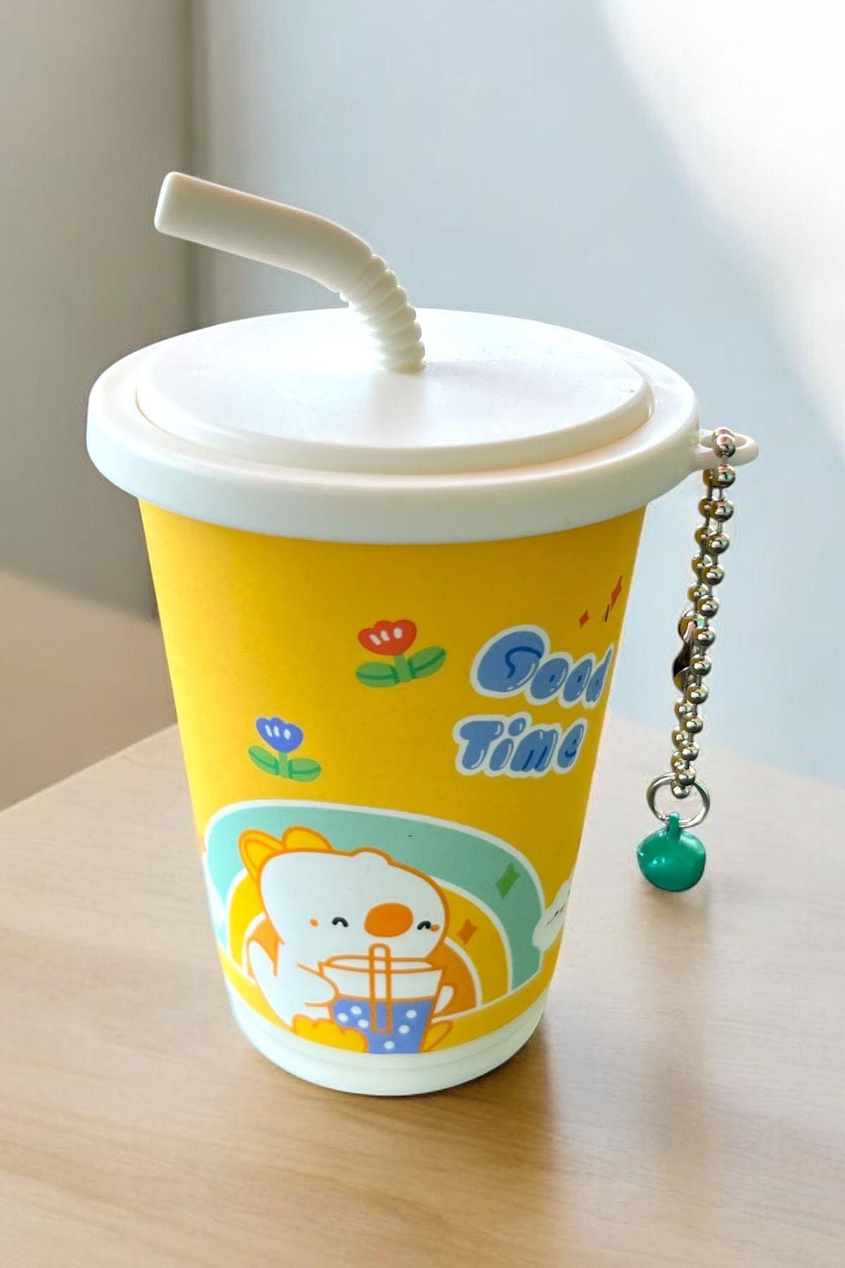 TAKIŞTIR Sarı Renk Milkshake Figürlü Anahtarlık Detaylı Kutulu Islak Mendil