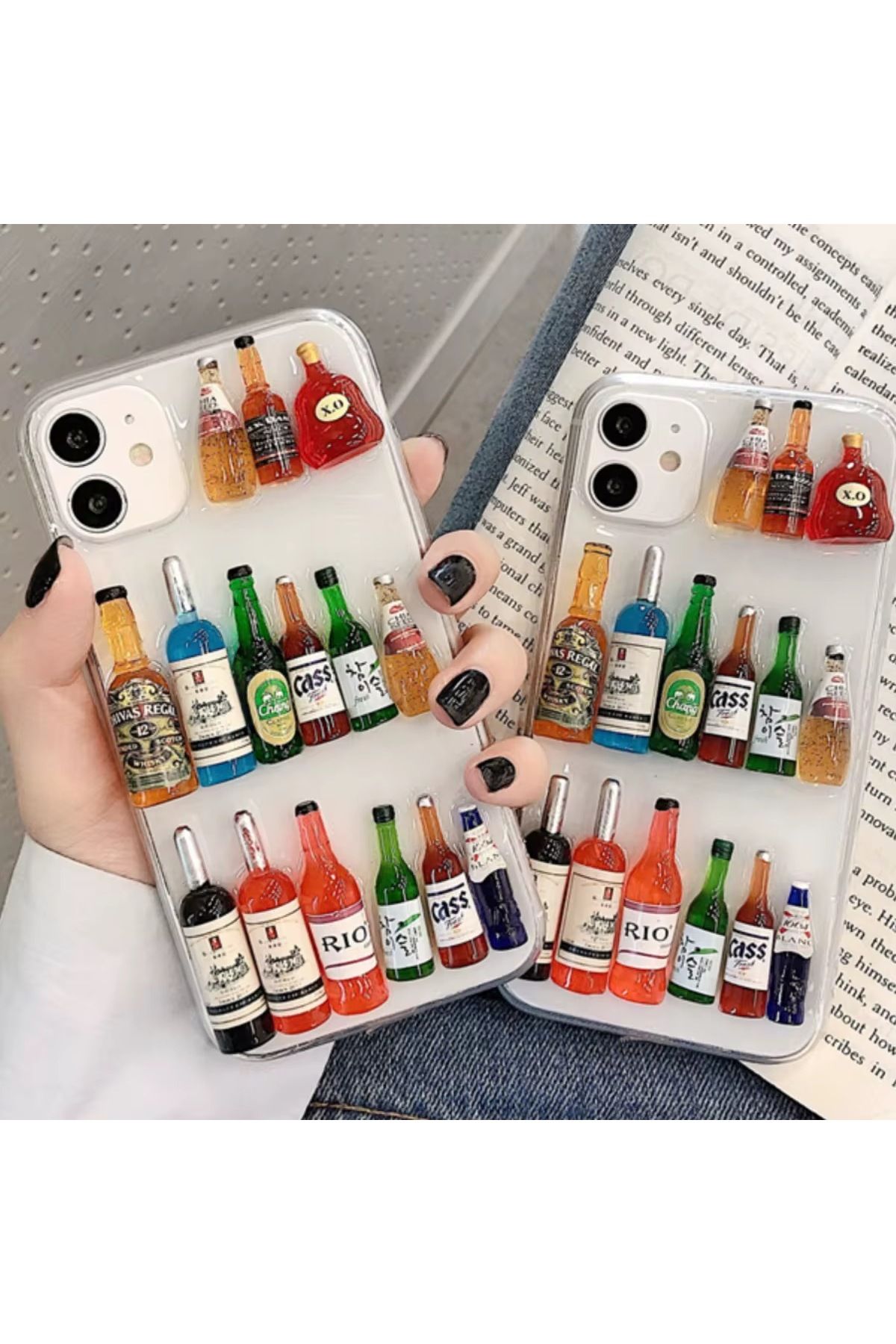 Disi (Iphone 14) Mini Şişe Figürlü 3D Telefon Kılıfı - Renkli ve Eğlenceli Tasarım