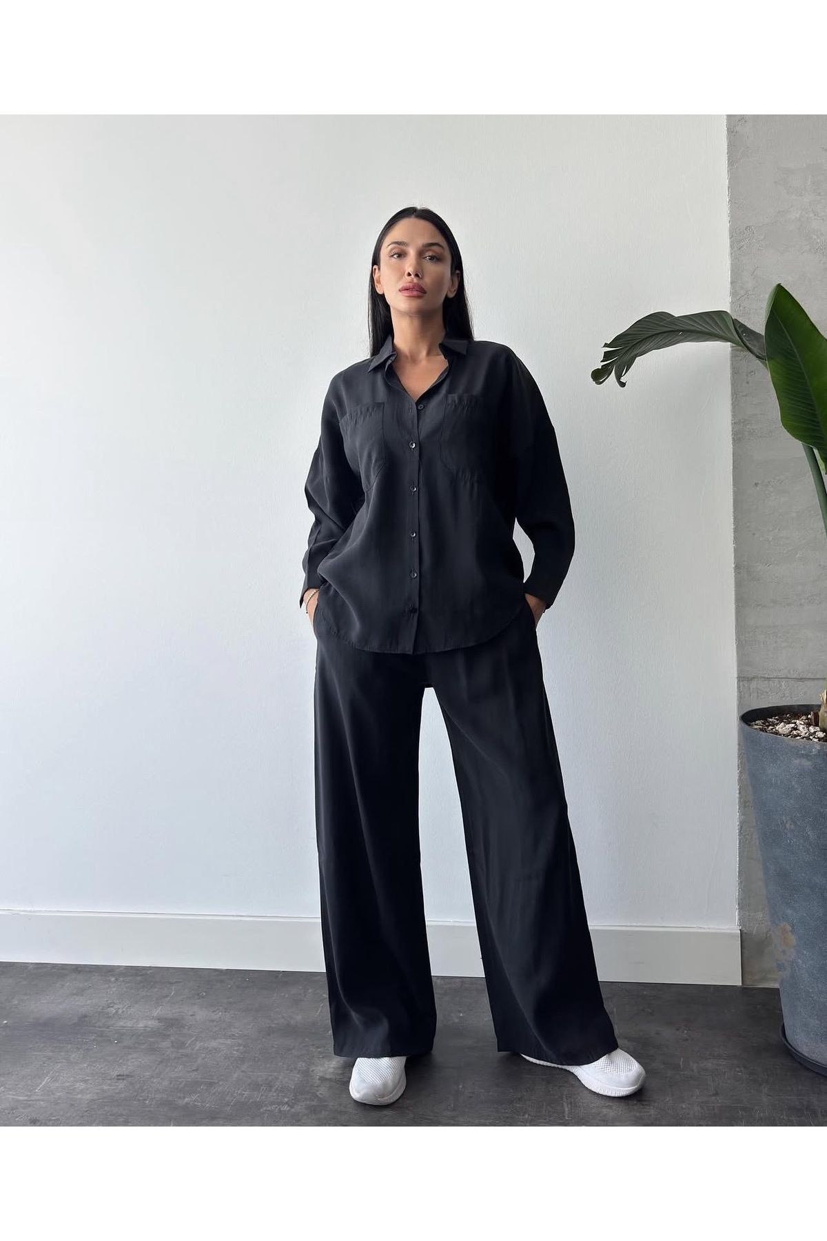 Butik Oversize gömlek pantolon takım