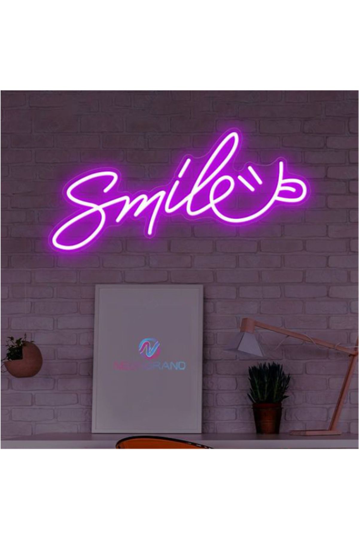 Afra Sanat Dekor Smile Neon LED Duvar Yazısı
