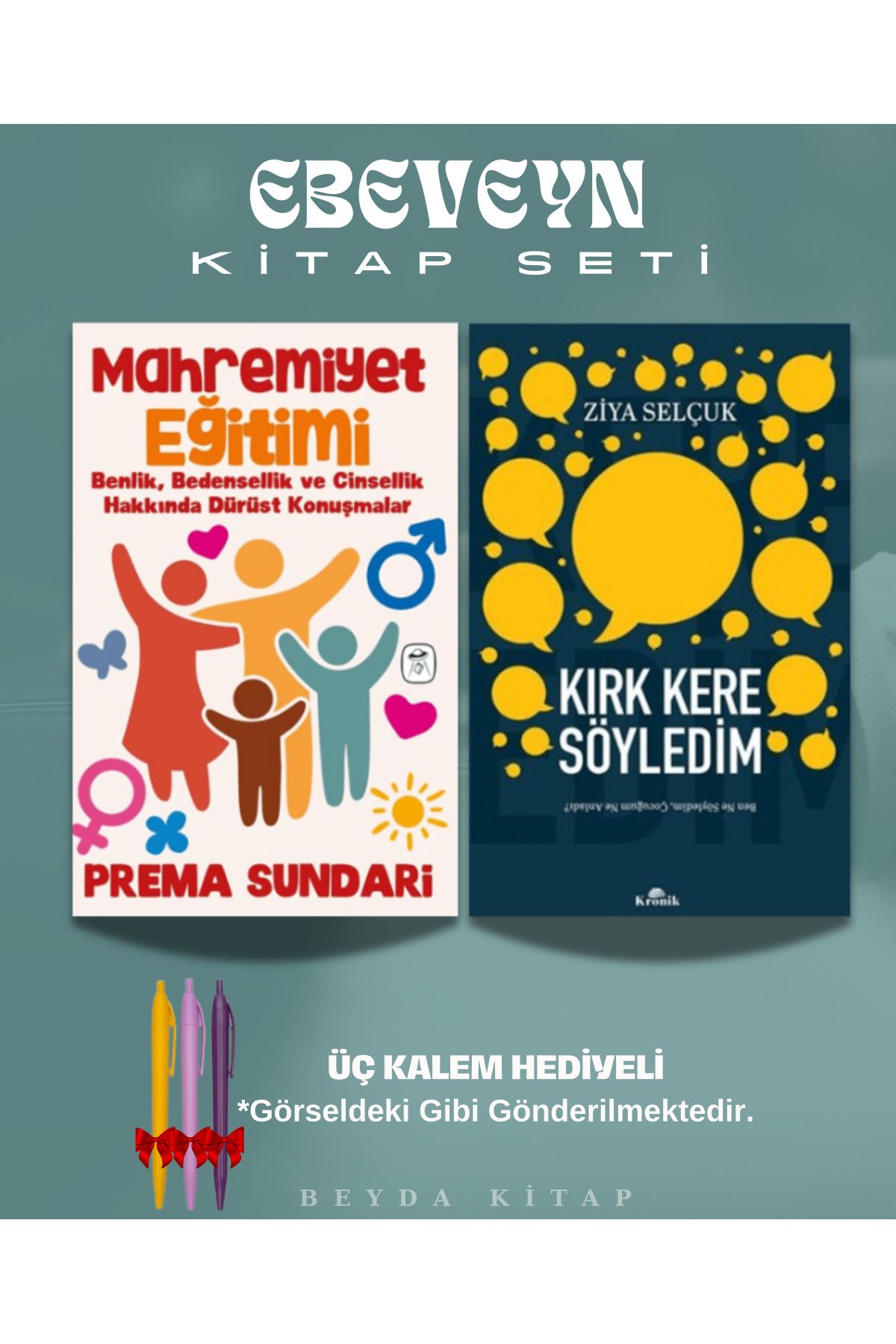 Gerekli Kitaplar Mahremiyet Eğitimi - Kırk Kere Söyledim - Prema Sundari - Kitap Seti - Kalem Hediyeli - ANBATVS1