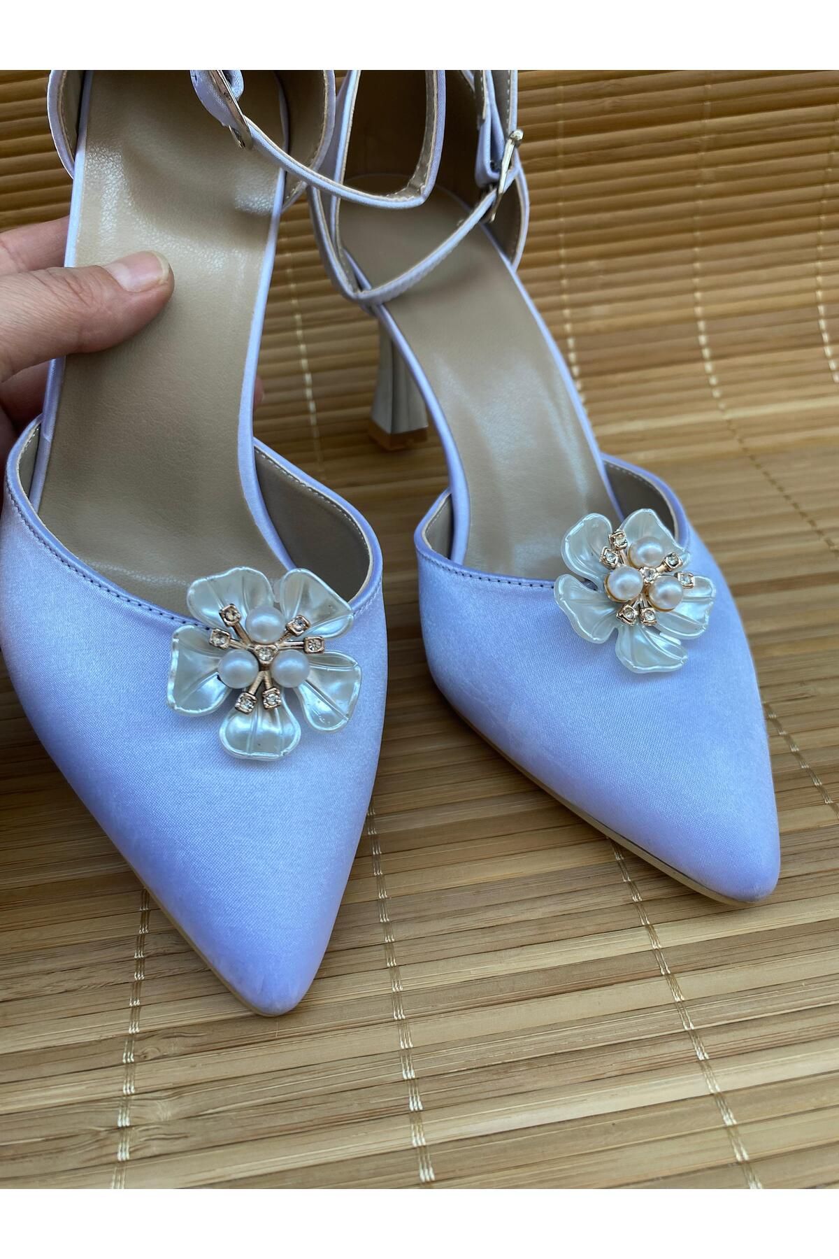Berush Bride KADIN ÇİÇEKLİ TOPUKLU STİLETTO AYAKKABI