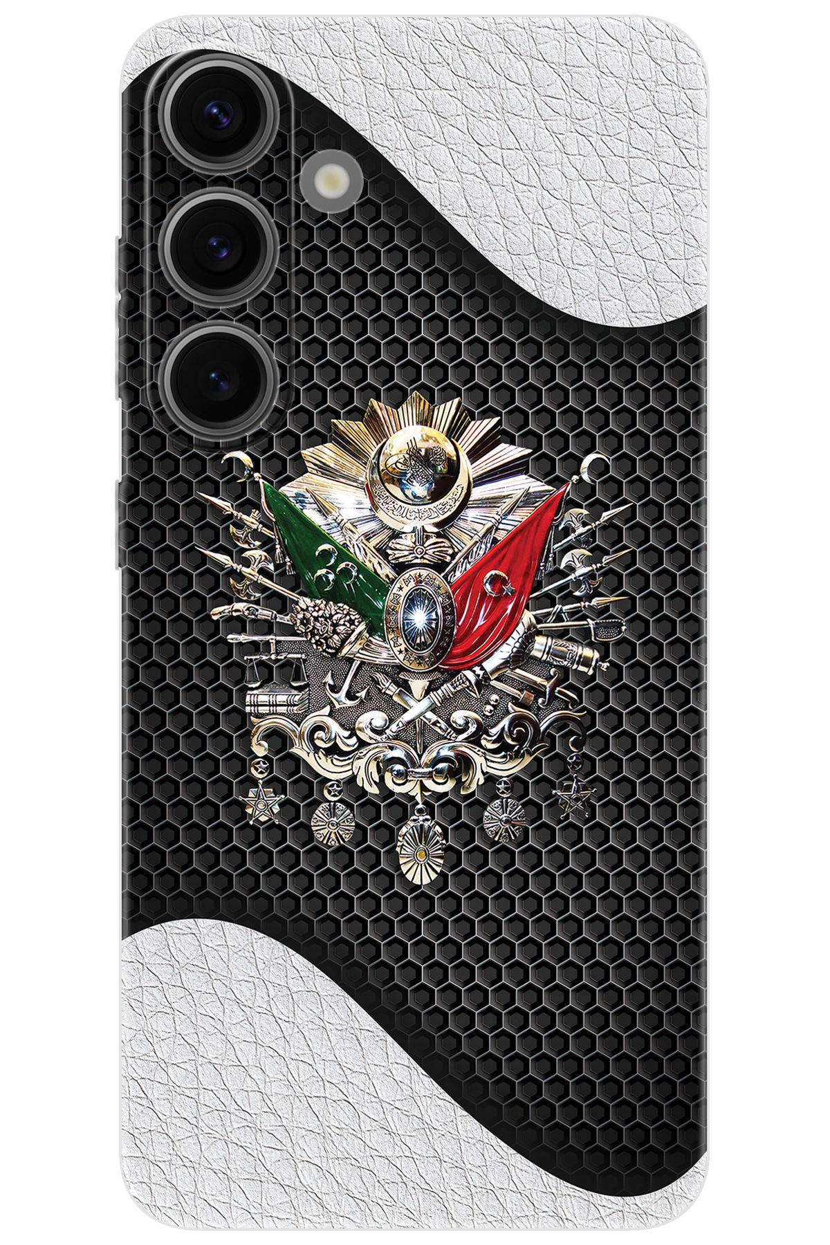 Ceppare Samsung Galaxy S24 (SM-S921B) Uyumlu Kılıf Desenli Silikon Osmanlı Tuğra Tasarım STK:415 CP-svqfPPE