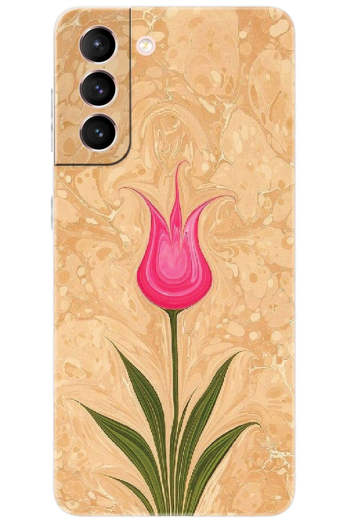 Ceppare Samsung Galaxy S21 (SM-G991B) Uyumlu Kılıf Desen Baskılı Silikon Lale Tasarım STK:544 CP-OgNWiem