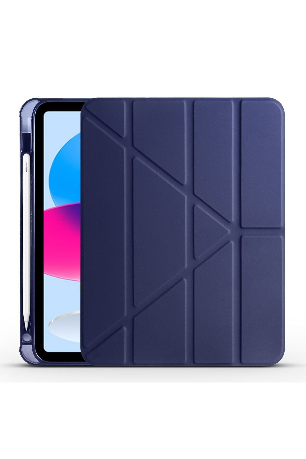 WANNA PROTECT Samsung Galaxy Tab S9 Fe/s10 Fe 10.9 Inch Uyumlu Kalem Bölmeli Katlanabilir Standlı Tablet Kılıfı
