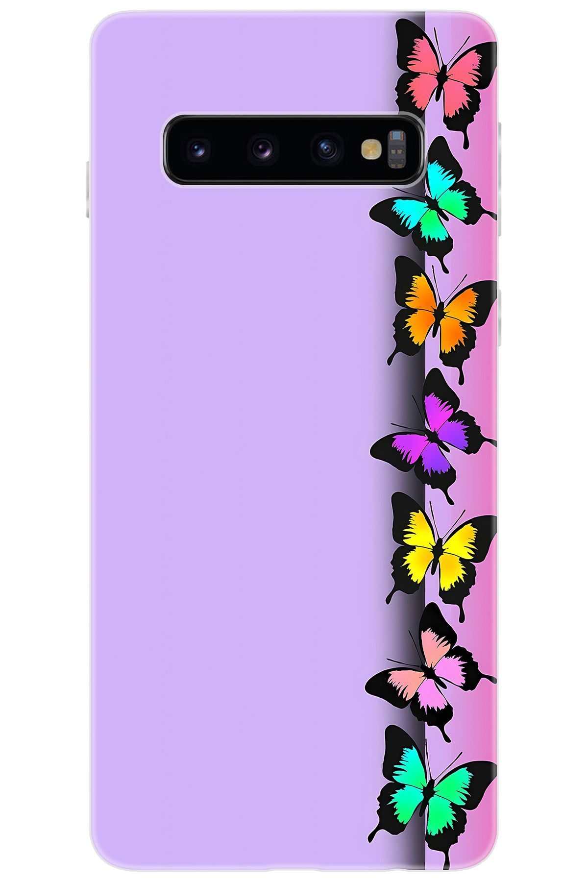 Ceppare Samsung Galaxy S10 (SM-G973F) Uyumlu Kılıf Desen Baskılı Silikon Kelebek STK:671 CP-rOr2SZp