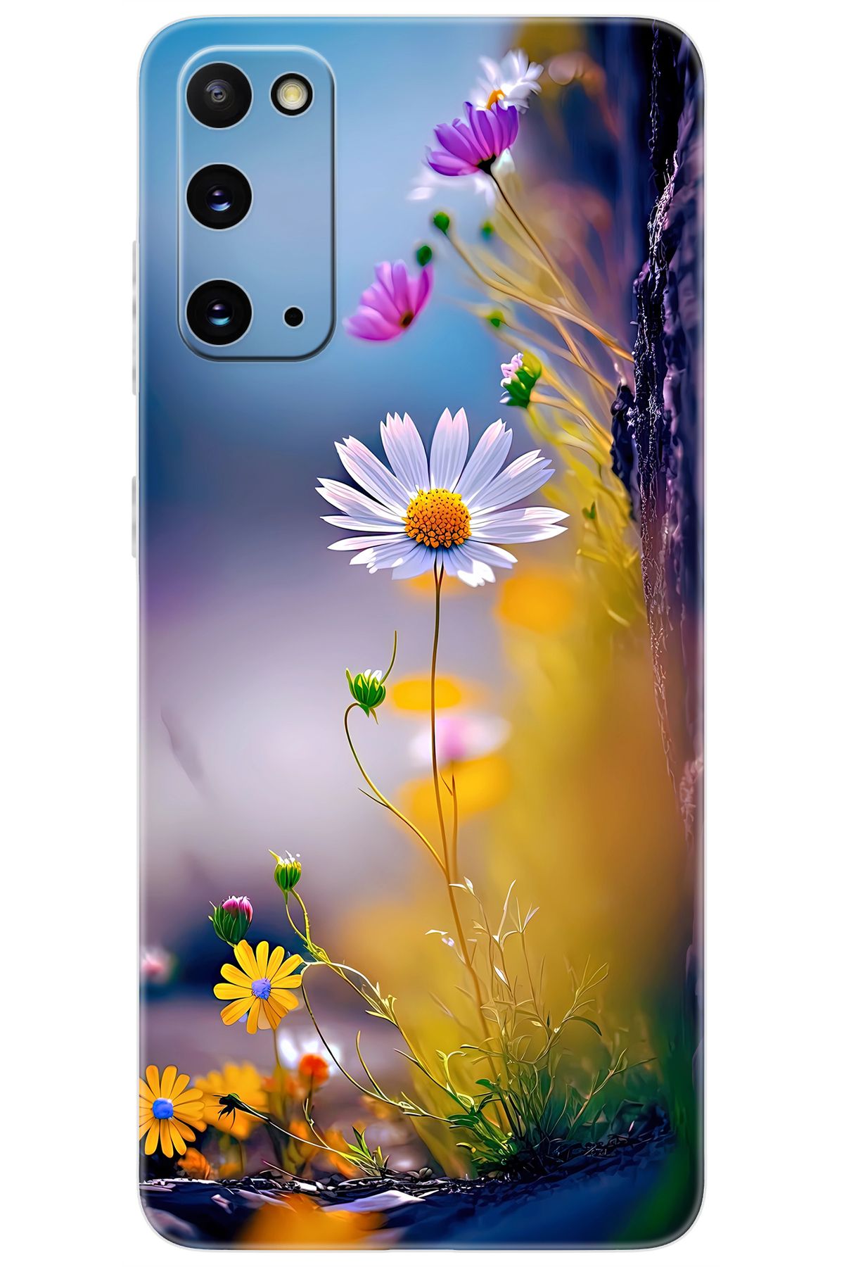 Ceppare Samsung Galaxy S20 (SM-G980F) Uyumlu Kılıf Desen Baskılı Silikon Papatya Seri STK:1000 CP-Dhjqgkk