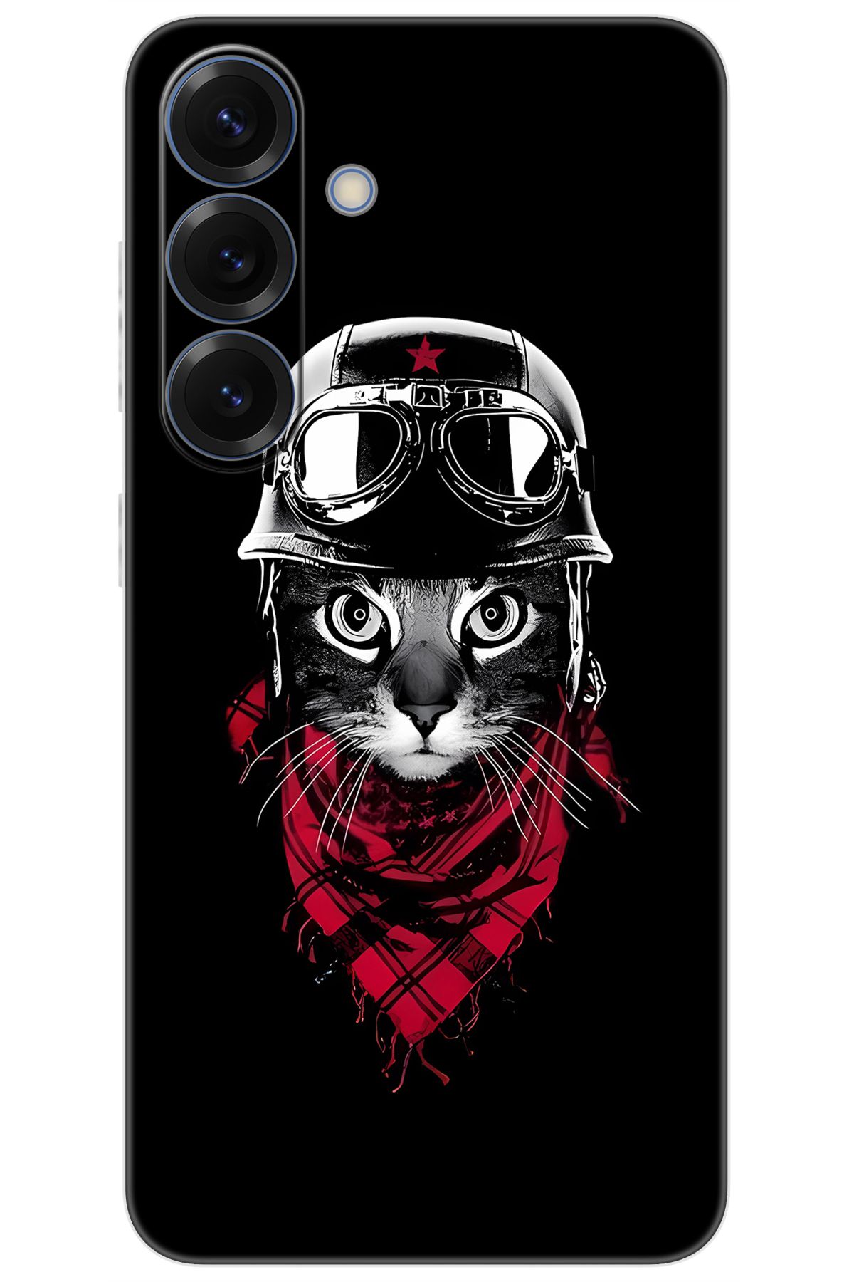 Ceppare Samsung Galaxy S25 (SM-S931B) Uyumlu Kılıf Desen Baskılı Silikon Pilot Kedi STK:656 CP-thENAYS