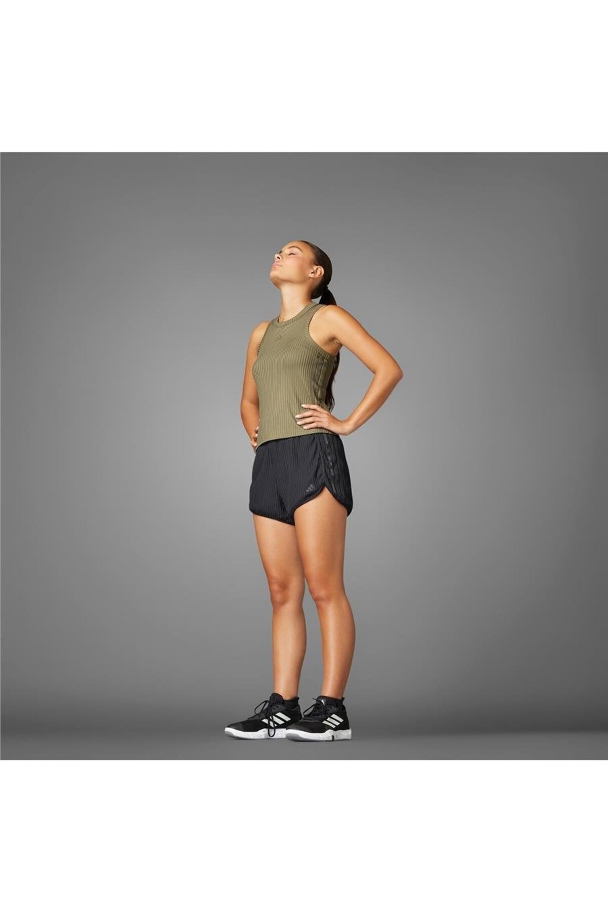 Kadın Siyah Şort Pacer Rıb Short Ik5455