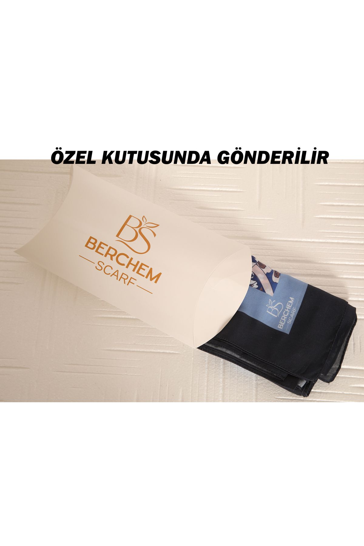 Dia Vela Zincir Ve Barok Desenli Siyah-bej Şal