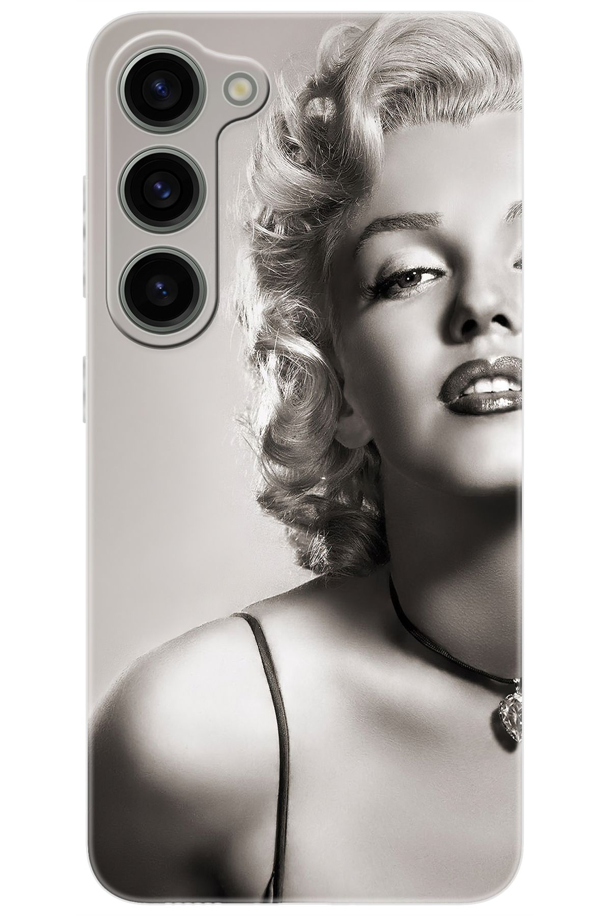 Ceppare Samsung Galaxy S23 (SM-S911B) Uyumlu Kılıf Desen Baskılı Silikon Marilyn Monroe STK:250 CP-KrCP3ho