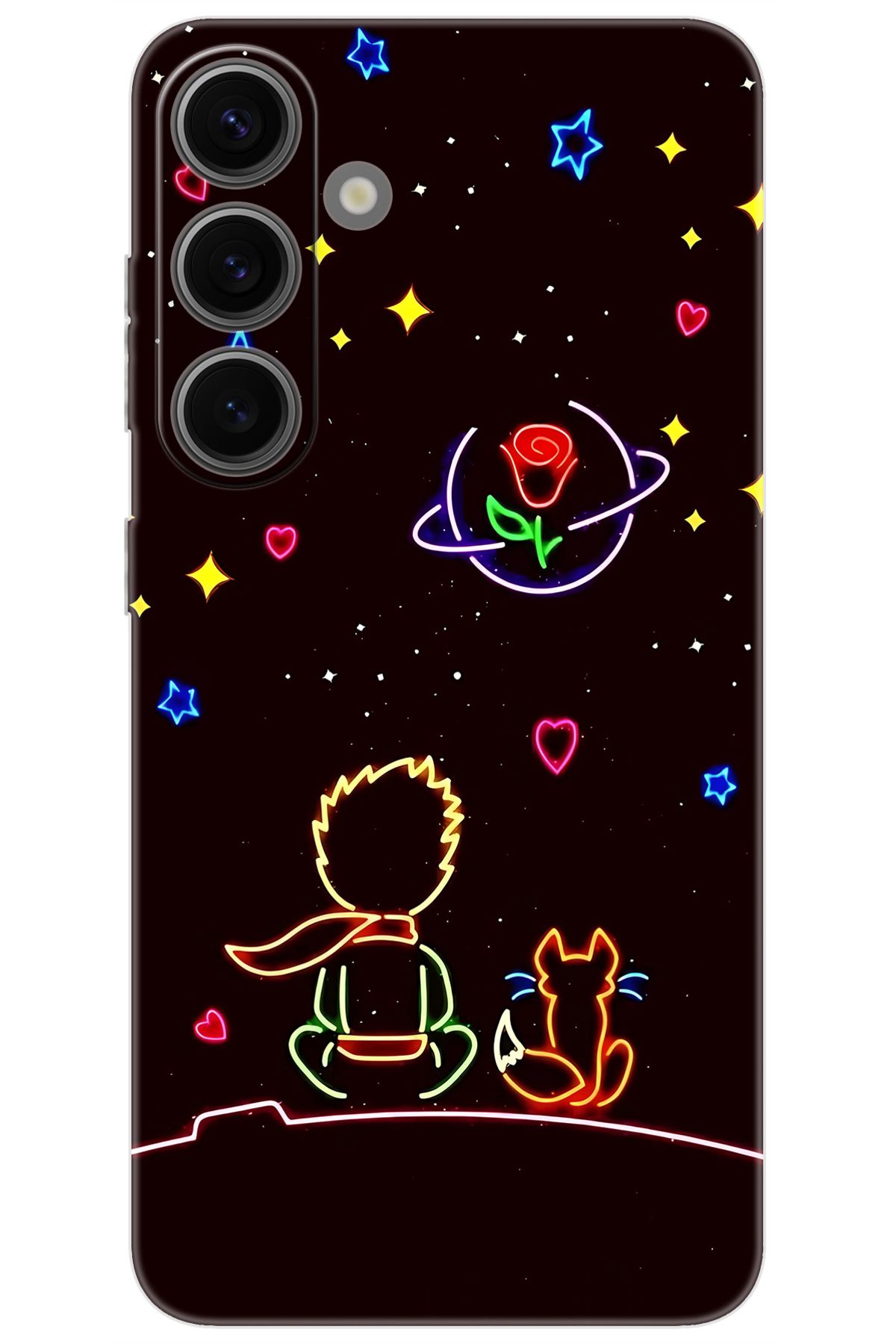 Ceppare Samsung Galaxy S24 (SM-S921B) Uyumlu Kılıf Desen Baskılı Silikon Küçük Prens STK:642 CP-hGF6SeW