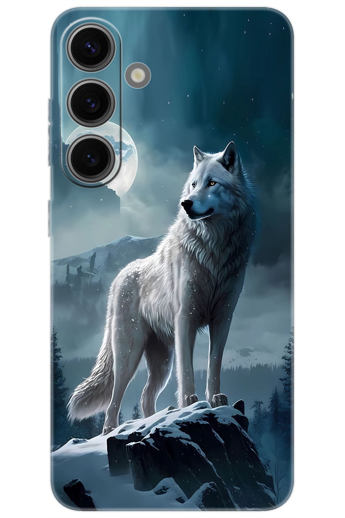 Ceppare Samsung Galaxy S24 (SM-S921B) Uyumlu Kılıf Desen Baskılı Silikon Kurt STK:683 CP-6wV5Kf6