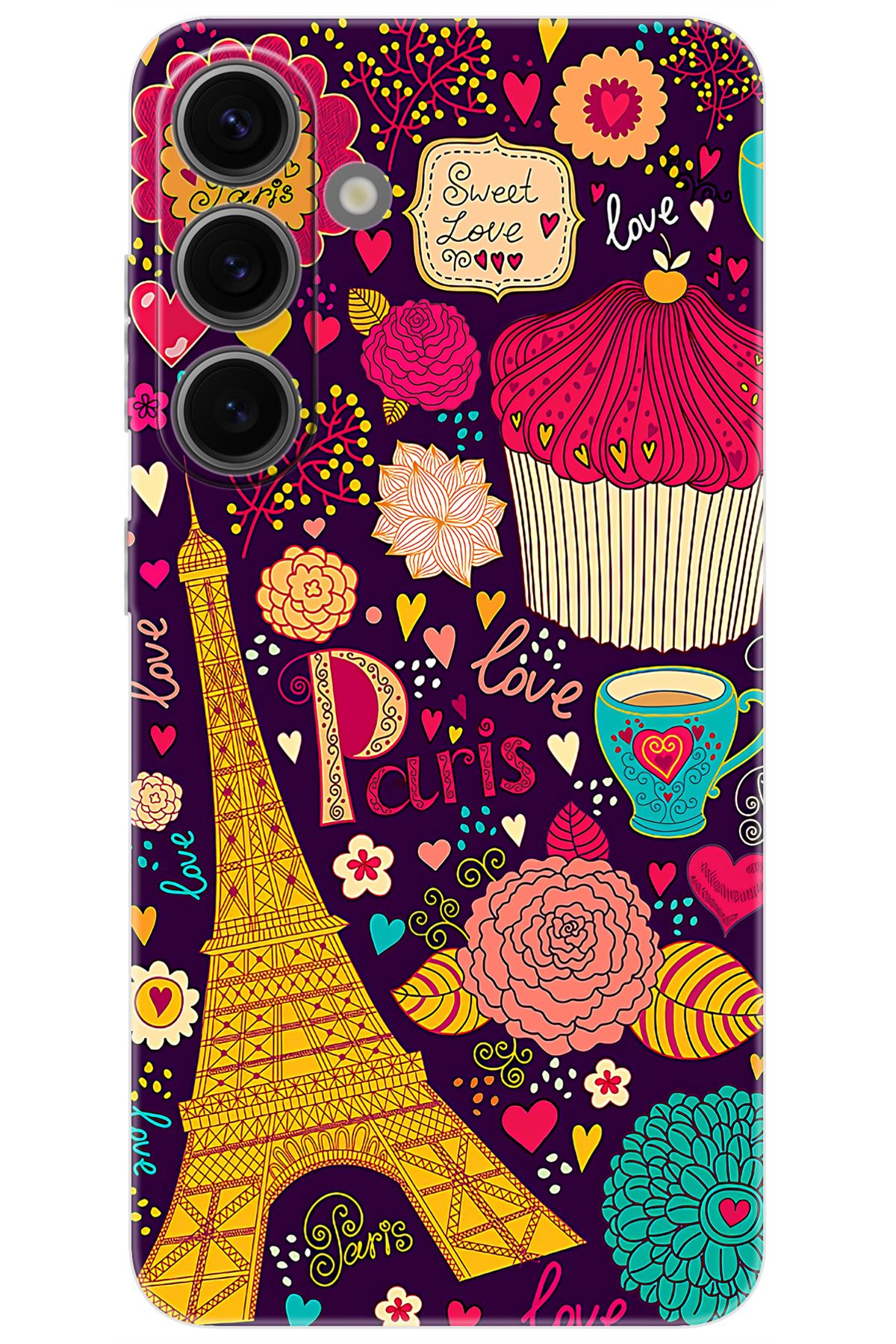 Ceppare Samsung Galaxy S24 (SM-S921B) Uyumlu Kılıf Desen Baskılı Silikon Eyfel STK:625 CP-n9gzhn0