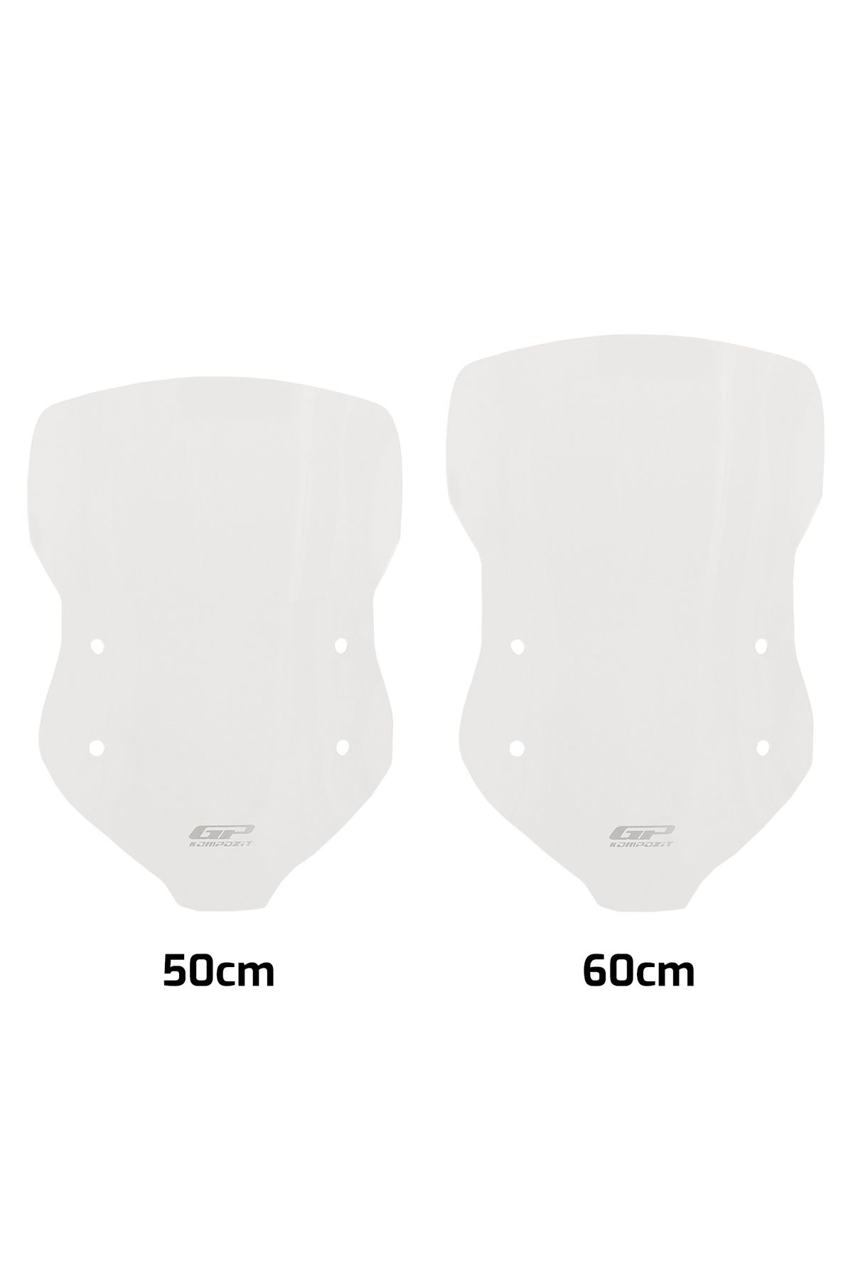 GP KOMPOZİT Gp Kompozit Kymco Dtx 250 / 360 2021-2024 Uyumlu Ön Cam Şeffaf 60 Cm