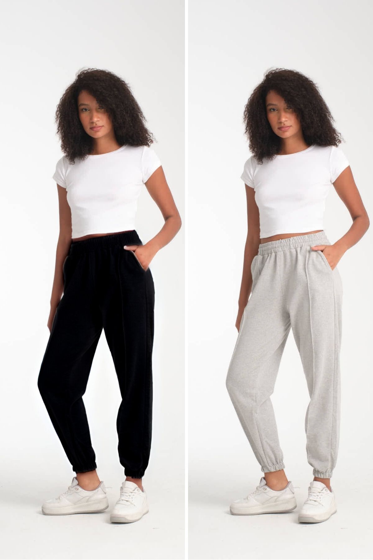 VERSCOVE Kadın Angel jogger 2 li avantaj paket ön çıma dikişli lastik paça mevsimlik eşofman altı