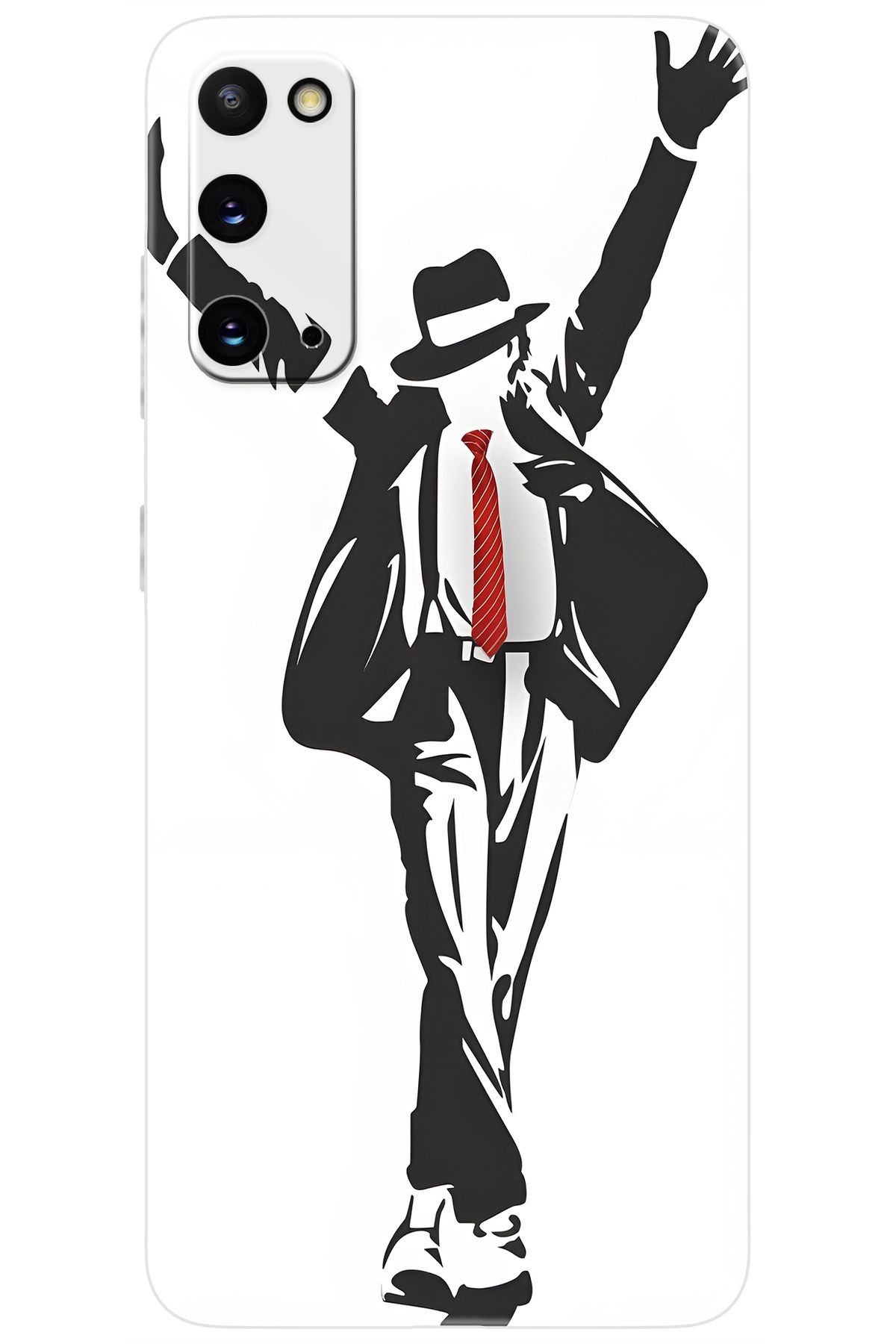 Ceppare Samsung Galaxy S20 (SM-G980F) Uyumlu Kılıf Desen Baskılı Silikon Michael Jackson STK:705 CP-8iKrACK