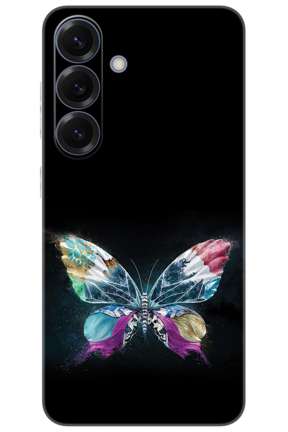 Ceppare Samsung Galaxy S25 (SM-S931B) Uyumlu Kılıf Desen Baskılı Silikon Kelebek Resim STK:548 CP-EbJ54VD