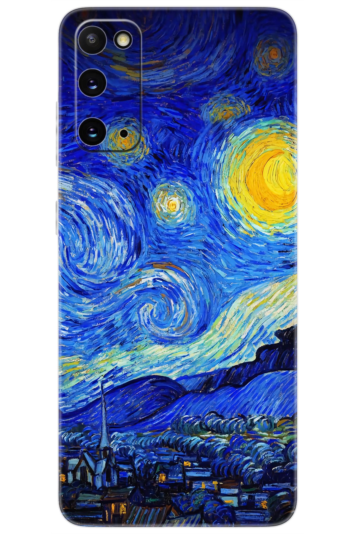 Ceppare Samsung Galaxy S20 (SM-G980F) Uyumlu Kılıf Desen Silikon Starry Night Yıldızlı Gece ST757 CP-dw9pCuN