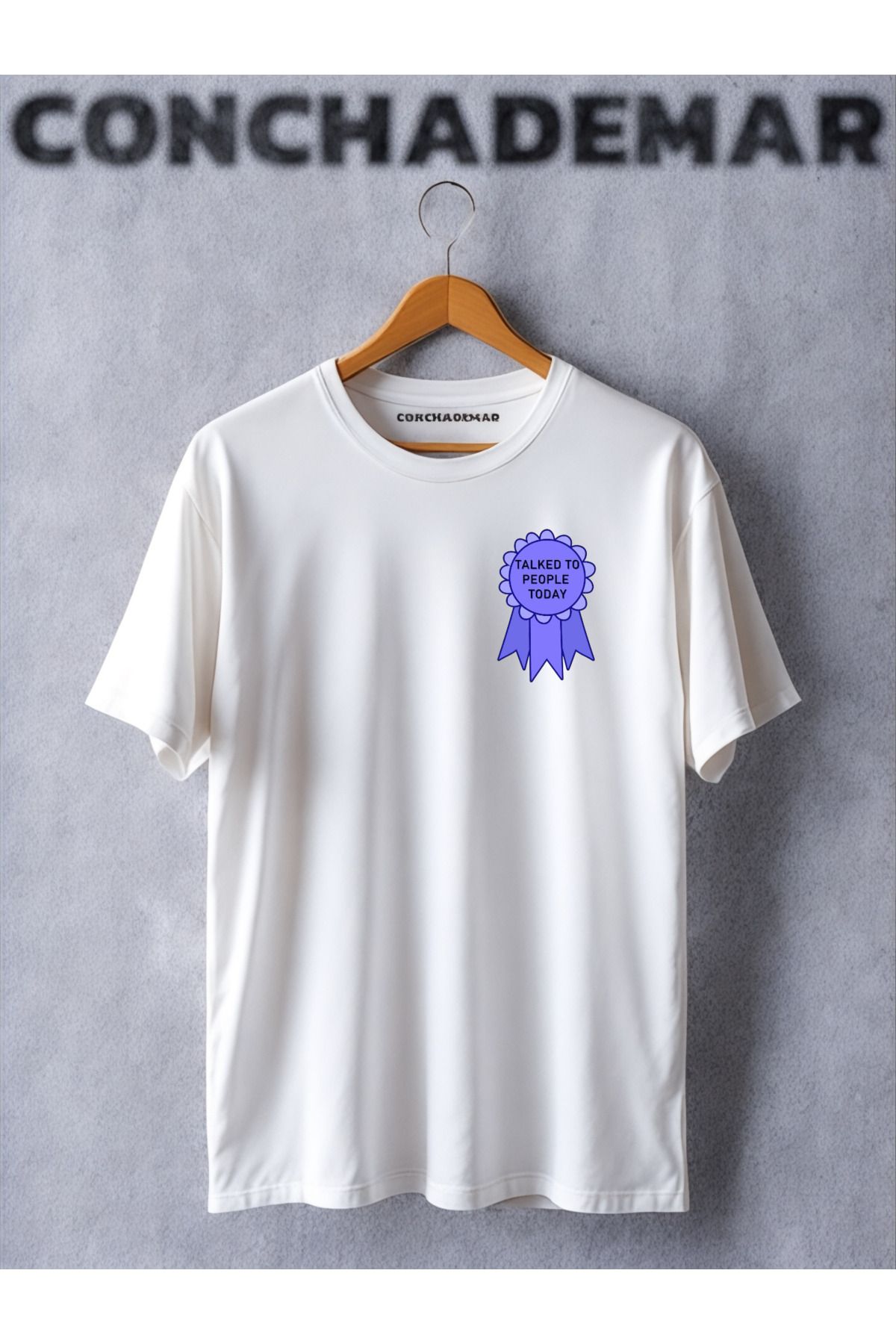 Vordevia Talked to People Today Rozet Motivasyon Baskılı Oversize T-Shirt