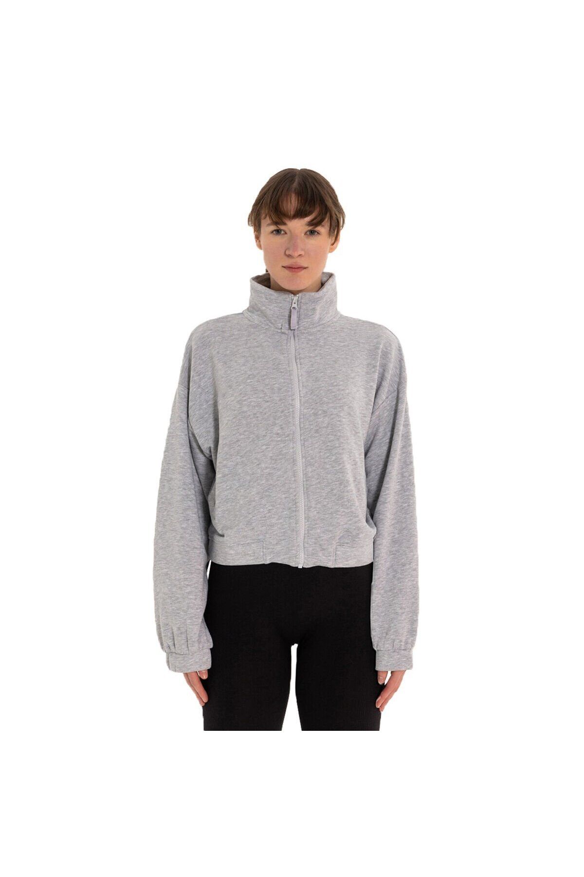 Inguz Dik Yaka Fermuarlı Sweatshirt