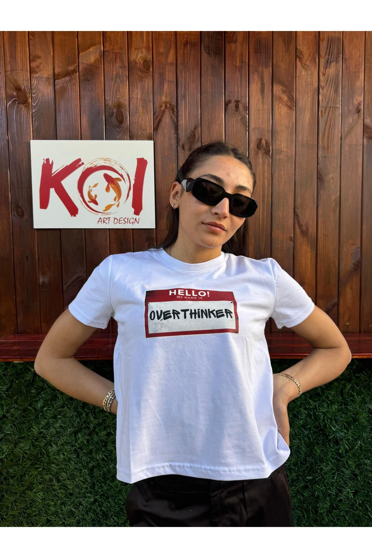 Butik Hello Overthinker Kadın T-Shirt
