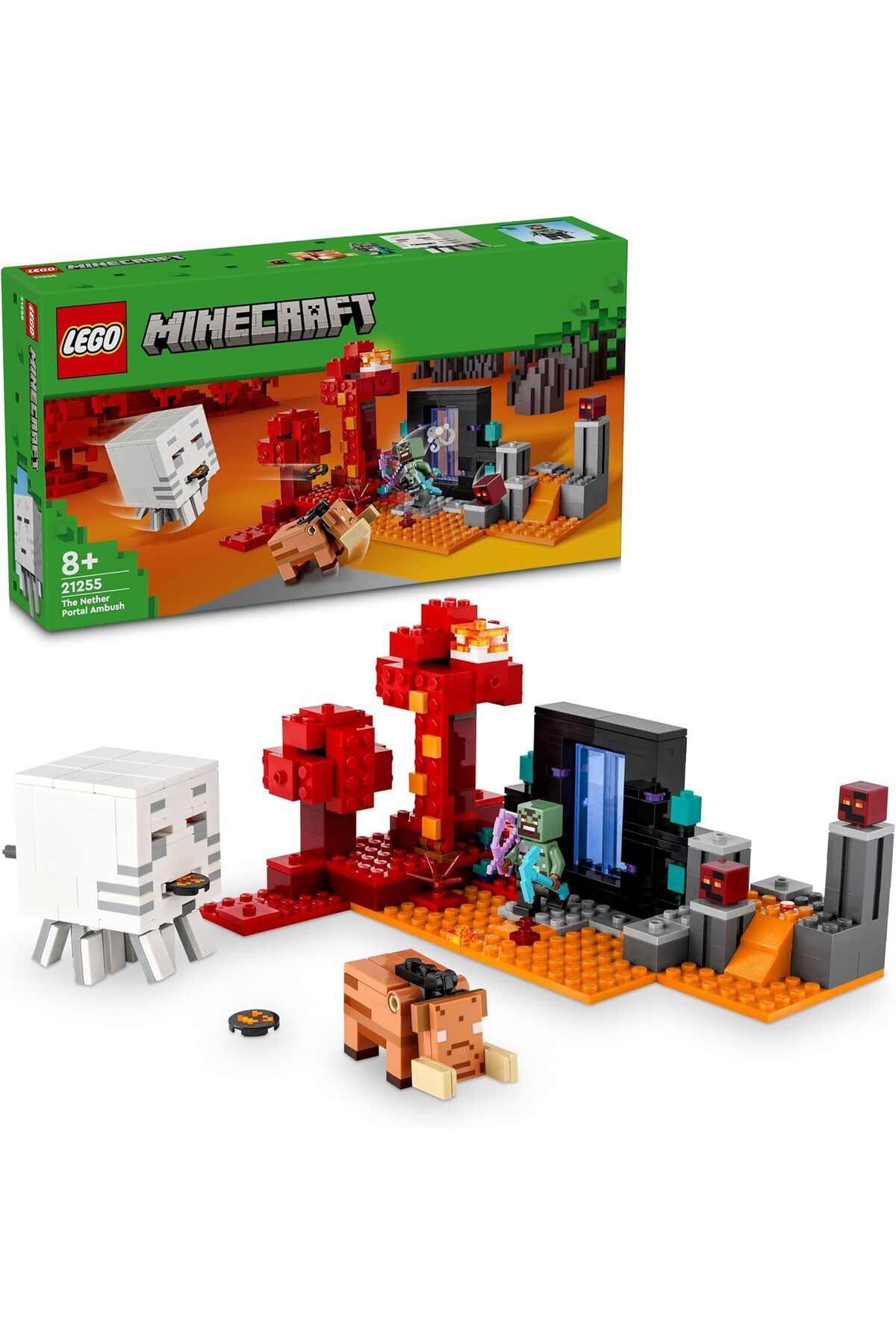 STOREMAX acelya Minecraft Nether Geçidi Pususu 21255-8 Yaş ve Üzeri Macera Oyunları Seven Çocuklar İçi