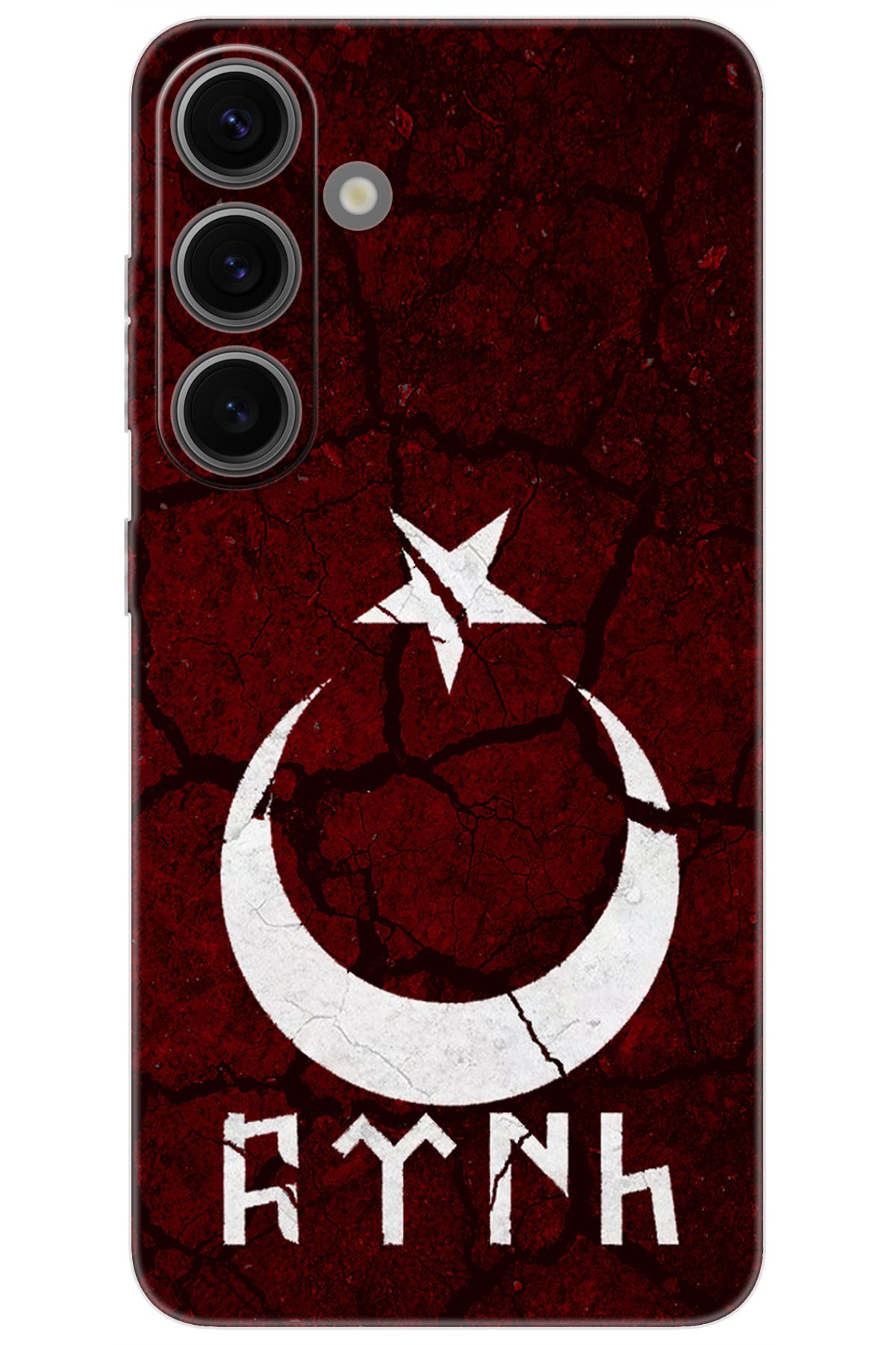 Ceppare Samsung Galaxy S24 (SM-S921B) Uyumlu Kılıf Desen Baskılı Silikon Göktürkçe Türk STK:386 CP-YHUb0Mx