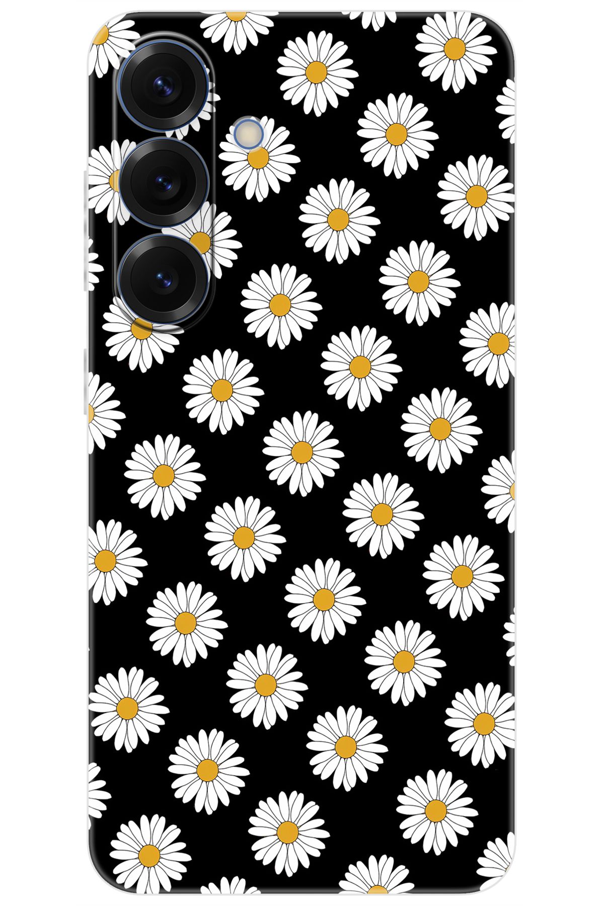 Ceppare Samsung Galaxy S25 (SM-S931B) Uyumlu Kılıf Desen Baskılı Silikon Papatya Serisi STK:634 CP-Tay8QnE