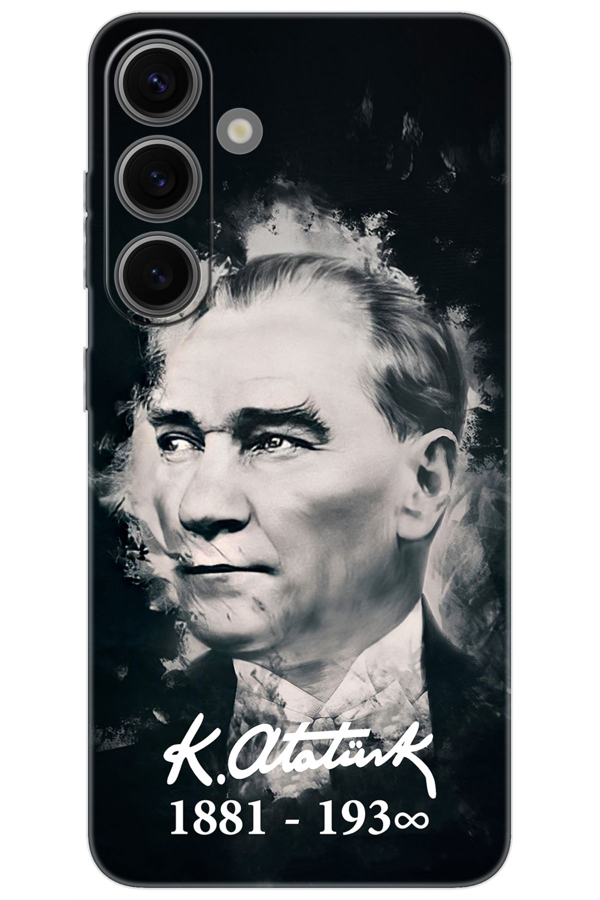 Ceppare Samsung Galaxy S24 (SM-S921B) Uyumlu Kılıf Desenli Silikon Mustafa Kemal Atatürk STK:388 CP-cnRl20s
