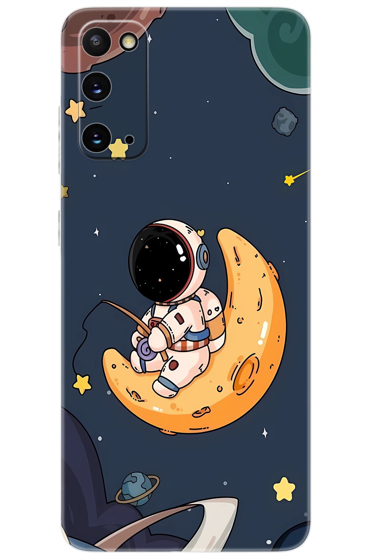 Ceppare Samsung Galaxy S20 (SM-G980F) Uyumlu Kılıf Desen Baskılı Silikon Astronot STK:698 CP-TFpEQfZ
