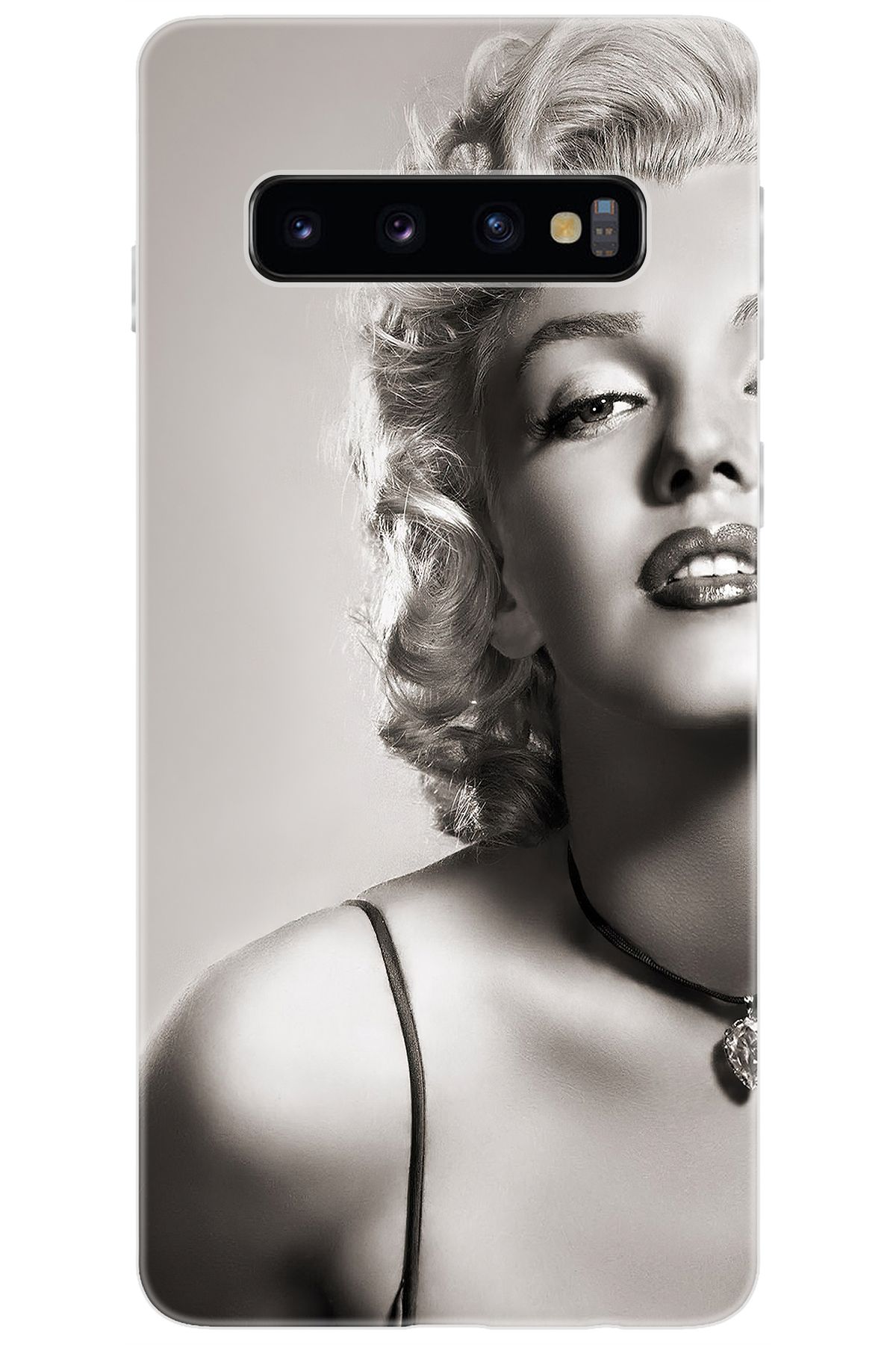 Ceppare Samsung Galaxy S10 (SM-G973F) Uyumlu Kılıf Desen Baskılı Silikon Marilyn Monroe STK:250 CP-YI1PND9