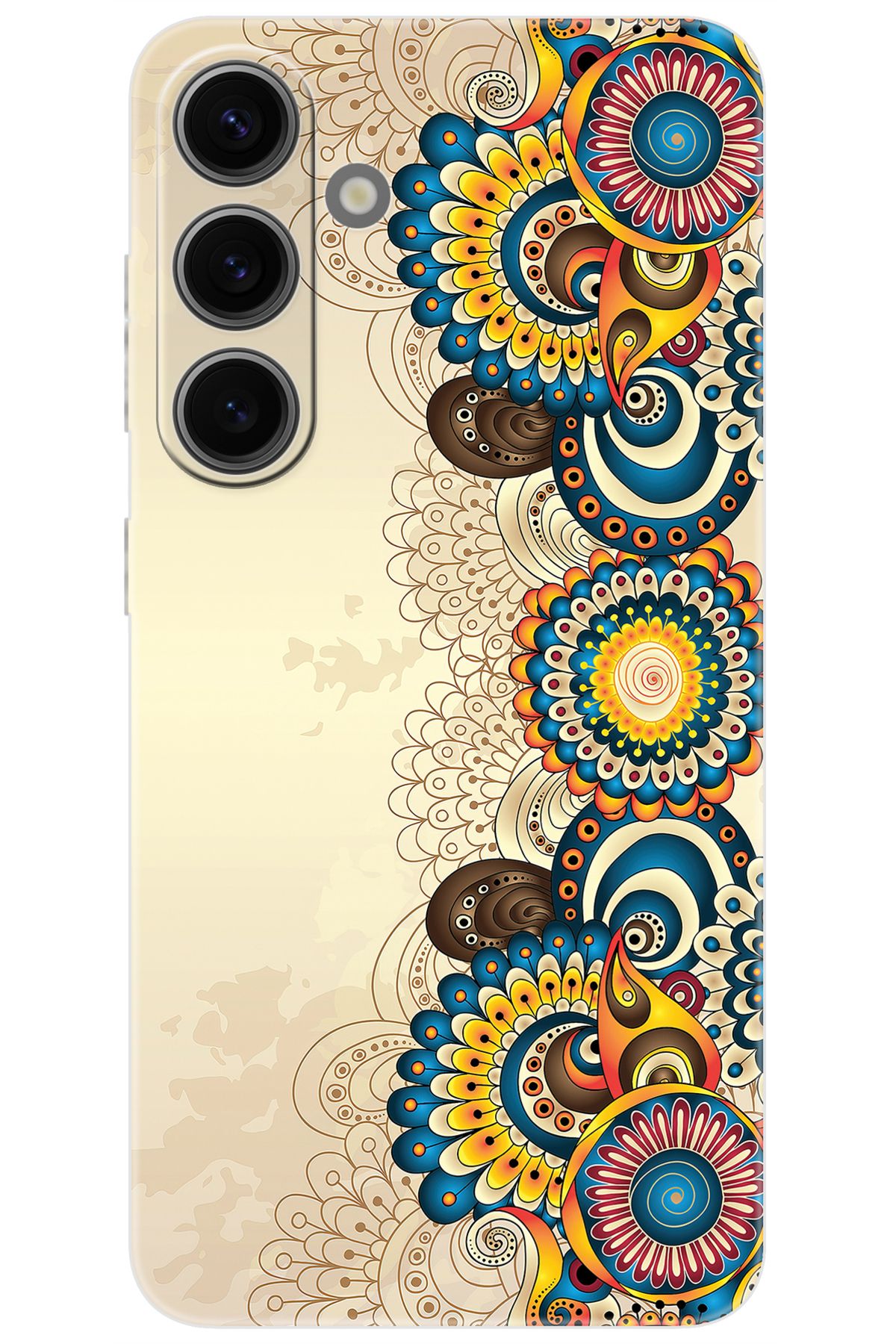 Ceppare Samsung Galaxy S24 (SM-S921B) Uyumlu Kılıf Desen Silikon Dekoratif Çiçek Tasarım STK:531 CP-EoHA4Xz