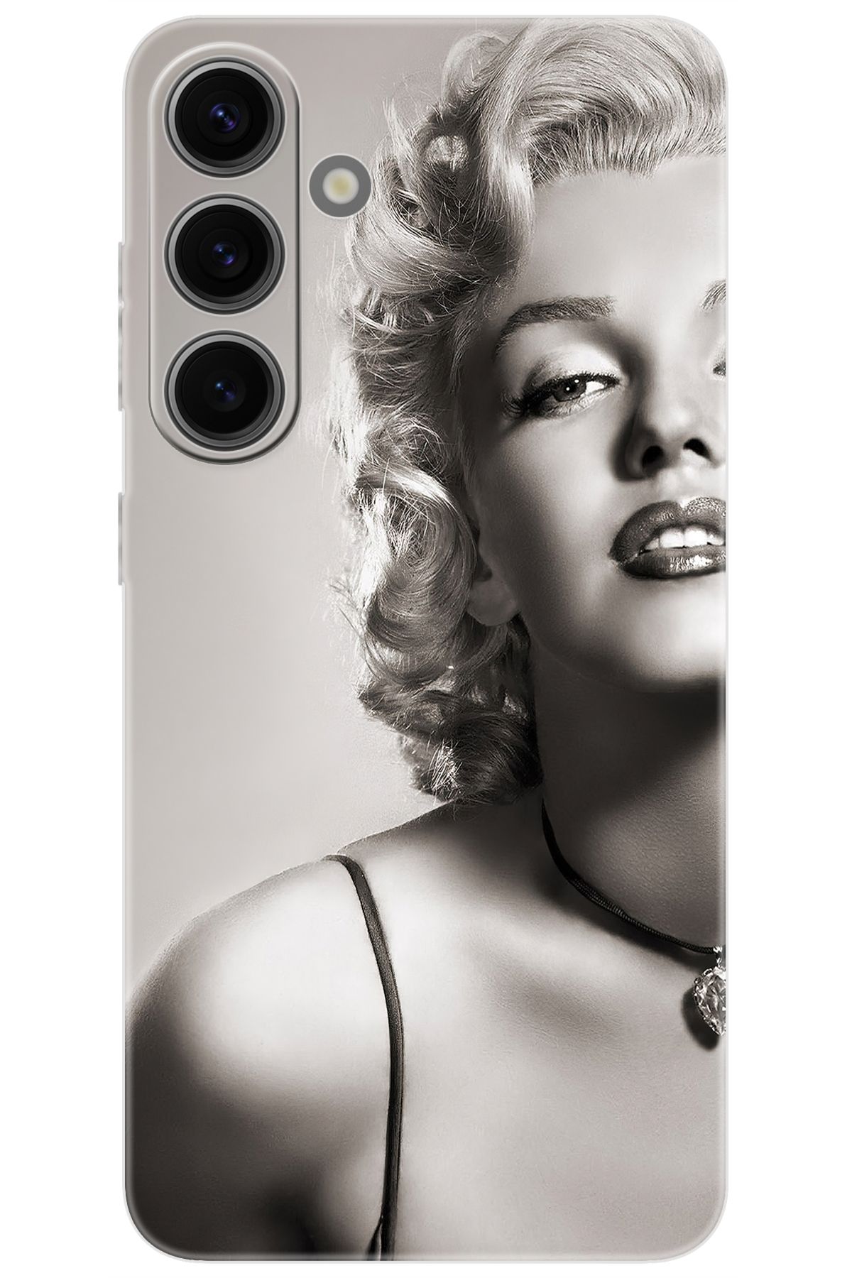 Ceppare Samsung Galaxy S24 (SM-S921B) Uyumlu Kılıf Desen Baskılı Silikon Marilyn Monroe STK:250 CP-dDGgULy