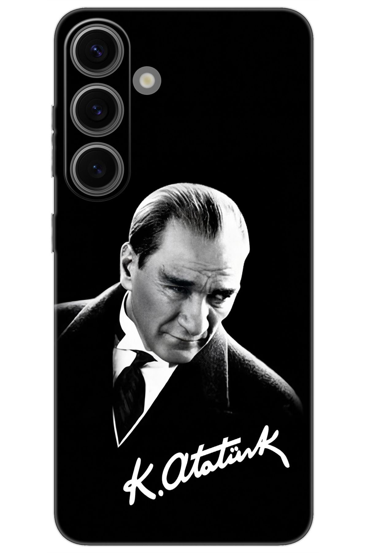 Ceppare Samsung Galaxy S24 (SM-S921B) Uyumlu Kılıf Desenli Silikon Mustafa Kemal Atatürk STK:390 CP-n5OSKFf