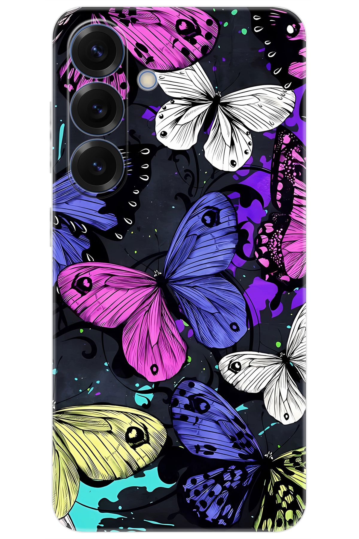 Ceppare Samsung Galaxy S25 (SM-S931B) Uyumlu Kılıf Desen Baskı Silikon Kalp Yapan Kelebek STK:651 CP-DY3MaZ3