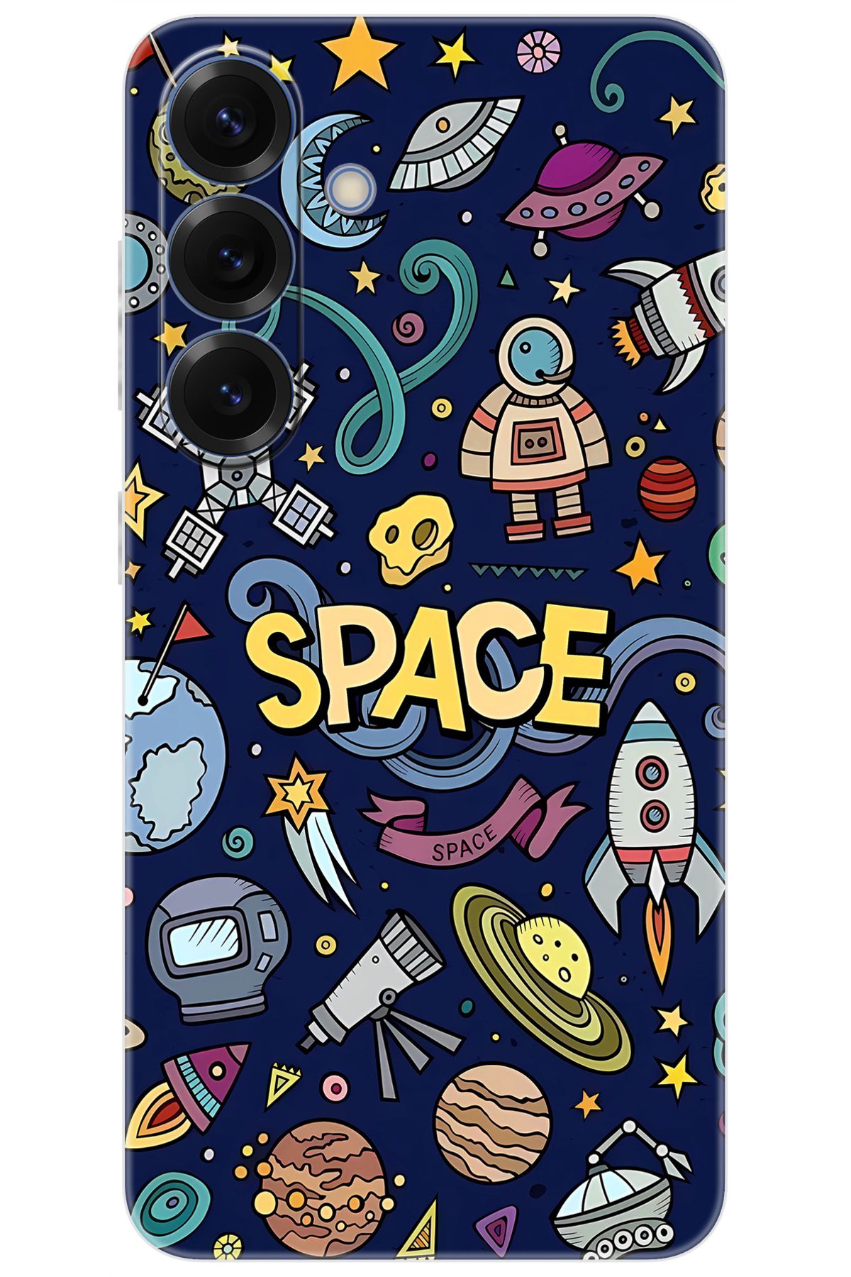 Ceppare Samsung Galaxy S25 (SM-S931B) Uyumlu Kılıf Desen Baskılı Silikon Space STK:623 CP-jXEgRUK