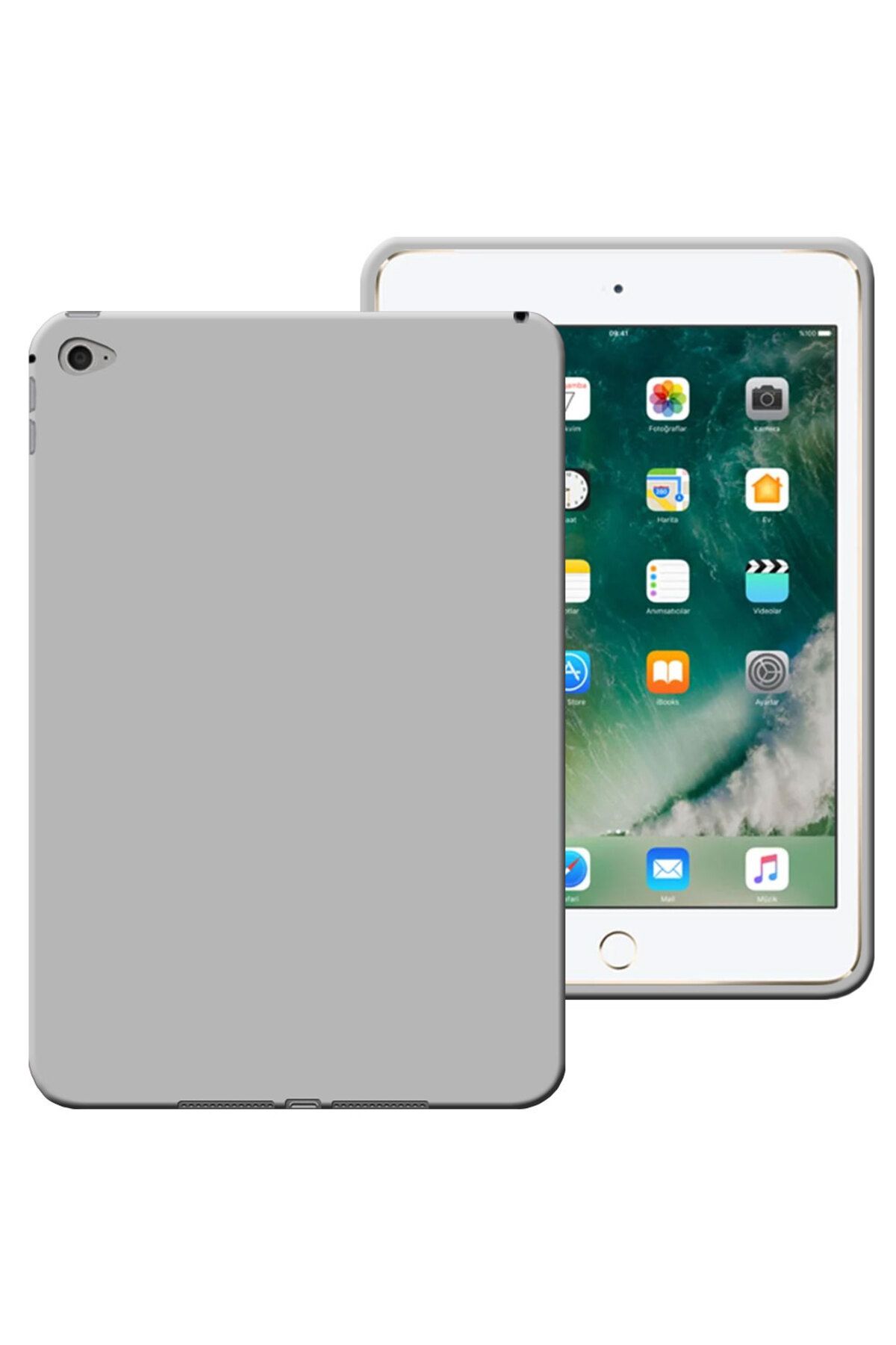 Tekamo Apple iPad Mini 4 / Mini 5 Uyumlu 7,9 inç Rubber Yıkanabilir Silikon Kılıf