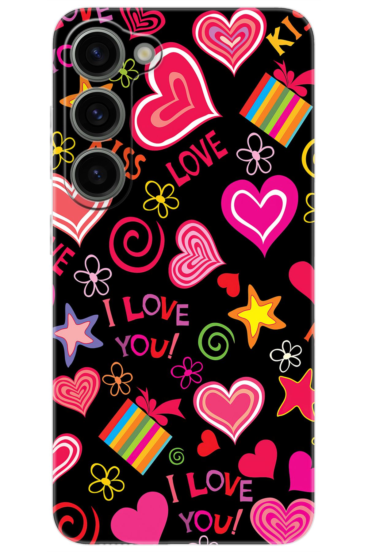 Ceppare Samsung Galaxy S23 (SM-S911B) Uyumlu Kılıf Desen Baskılı Silikon Kıss Love STK:265 CP-bFvAkY5