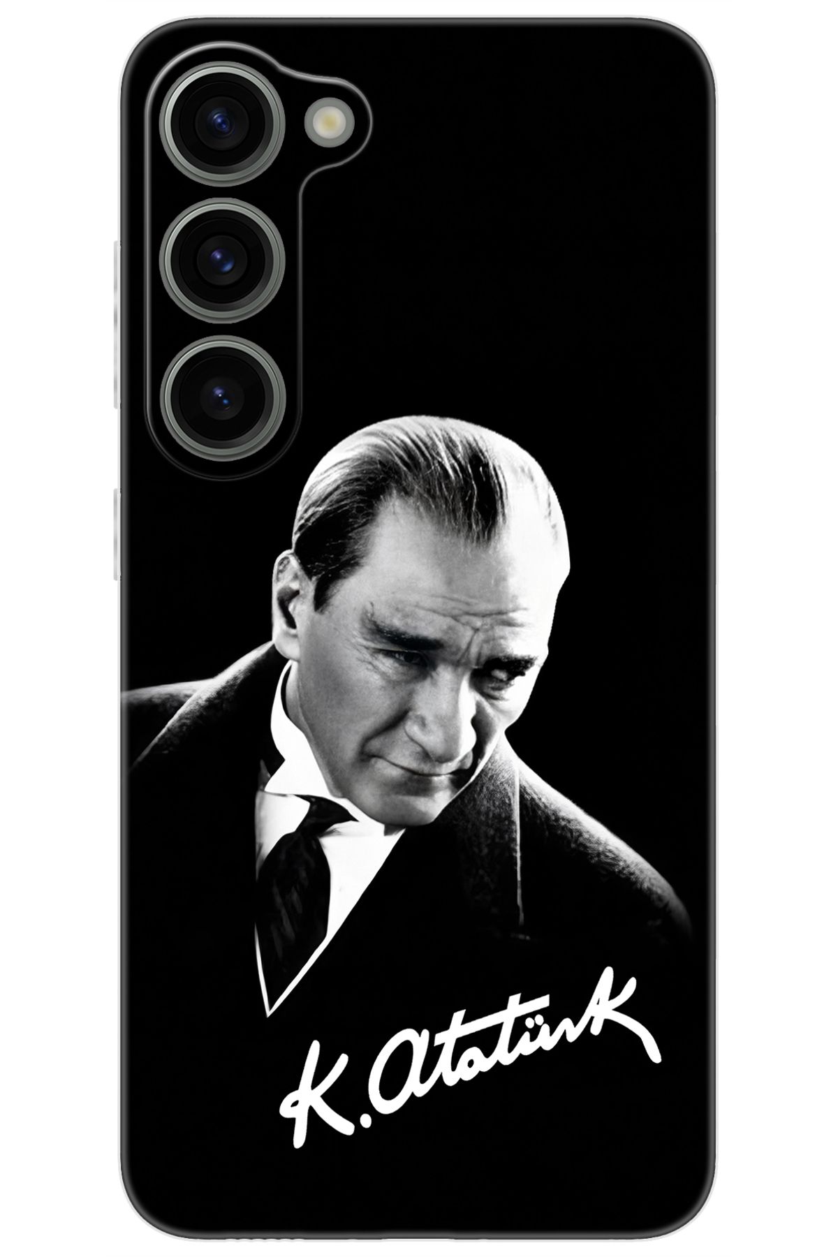 Ceppare Samsung Galaxy S23 (SM-S911B) Uyumlu Kılıf Desenli Silikon Mustafa Kemal Atatürk STK:390 CP-SJpbug0