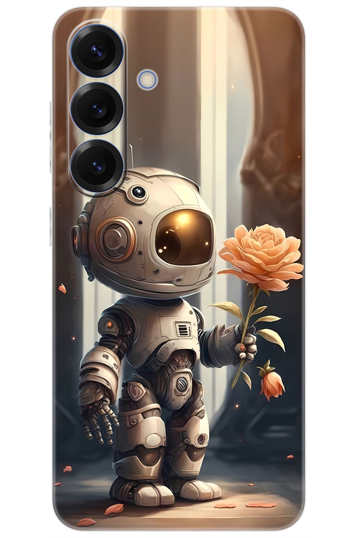 Ceppare Samsung Galaxy S25 (SM-S931B) Uyumlu Kılıf Desen Baskılı Silikon Astronot STK:620 CP-5YAdwY5