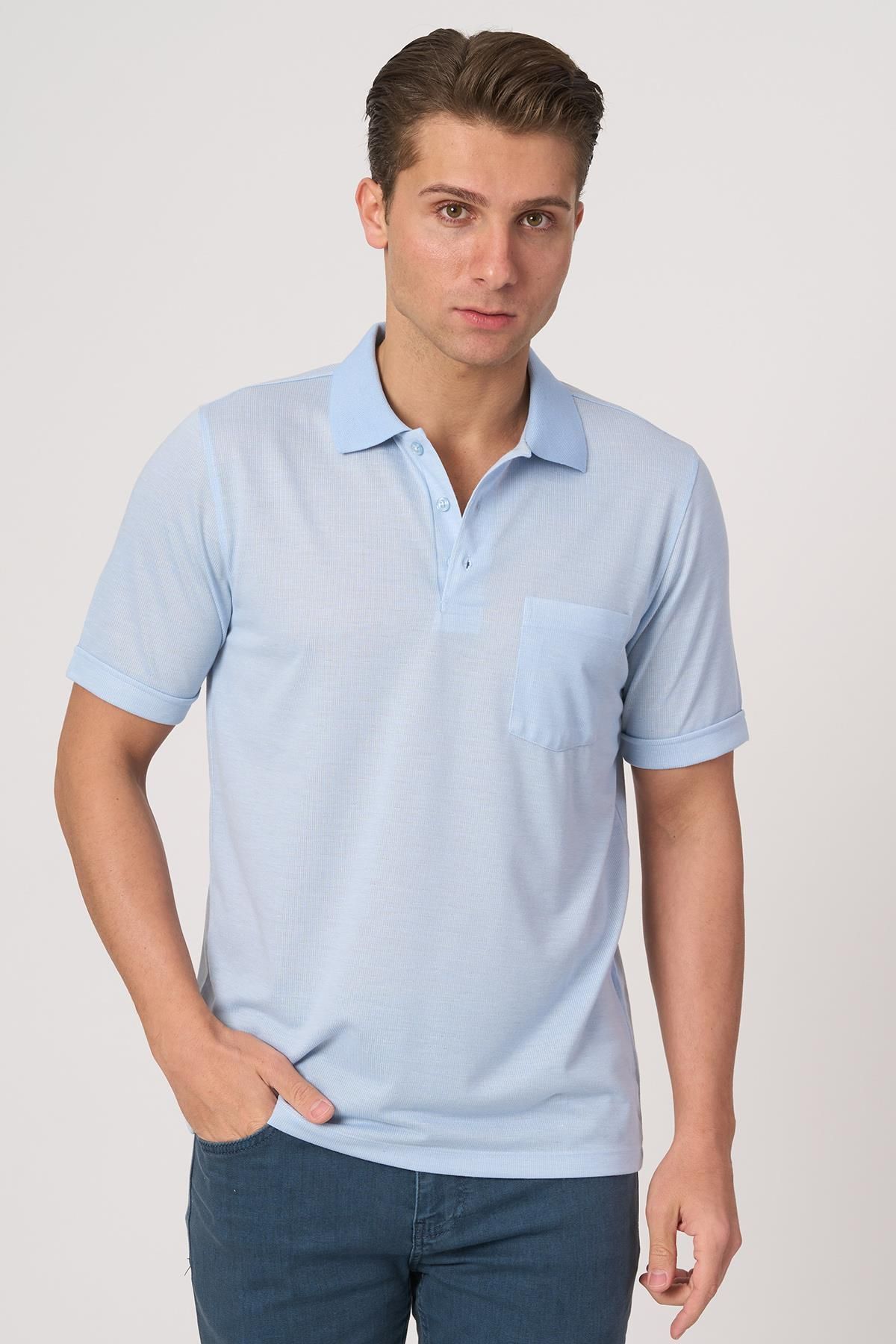 White Stone WHİTE STONE 2025-Y 2507KLSK POLO YAKA TSHIRT MAVİ
