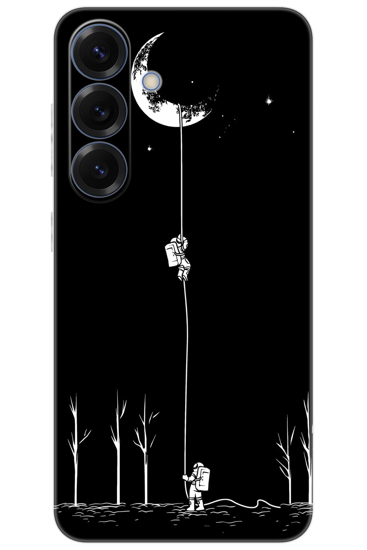Ceppare Samsung Galaxy S25 (SM-S931B) Uyumlu Kılıf Desen Baskılı Silikon Astronot Serisi STK:1006 CP-ytHEVQX