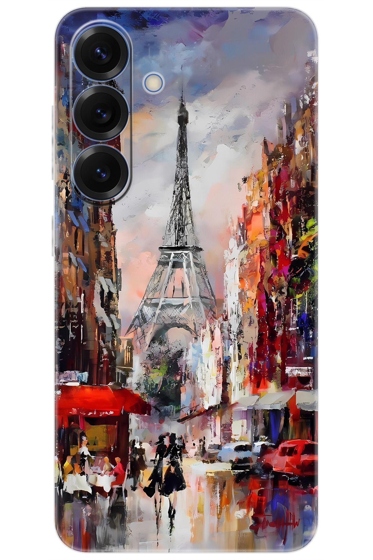 Ceppare Samsung Galaxy S25 (SM-S931B) Uyumlu Kılıf Desen Baskılı Silikon Eyfel Kulesi STK:1010 CP-q5wTiV1