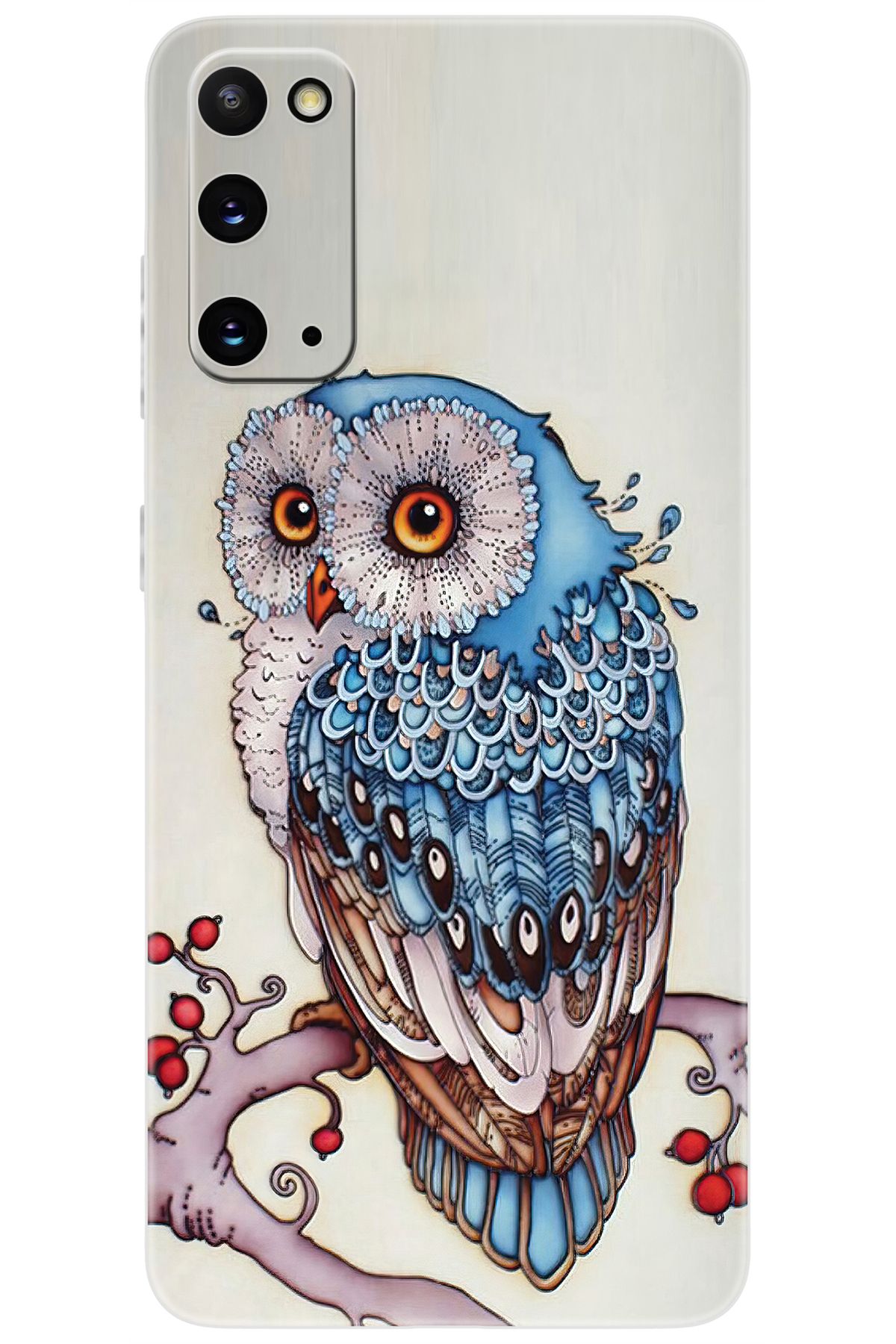 Ceppare Samsung Galaxy S20 (SM-G980F) Uyumlu Kılıf Desen Baskılı Silikon Baykuş STK:563 CP-OYb5MKu