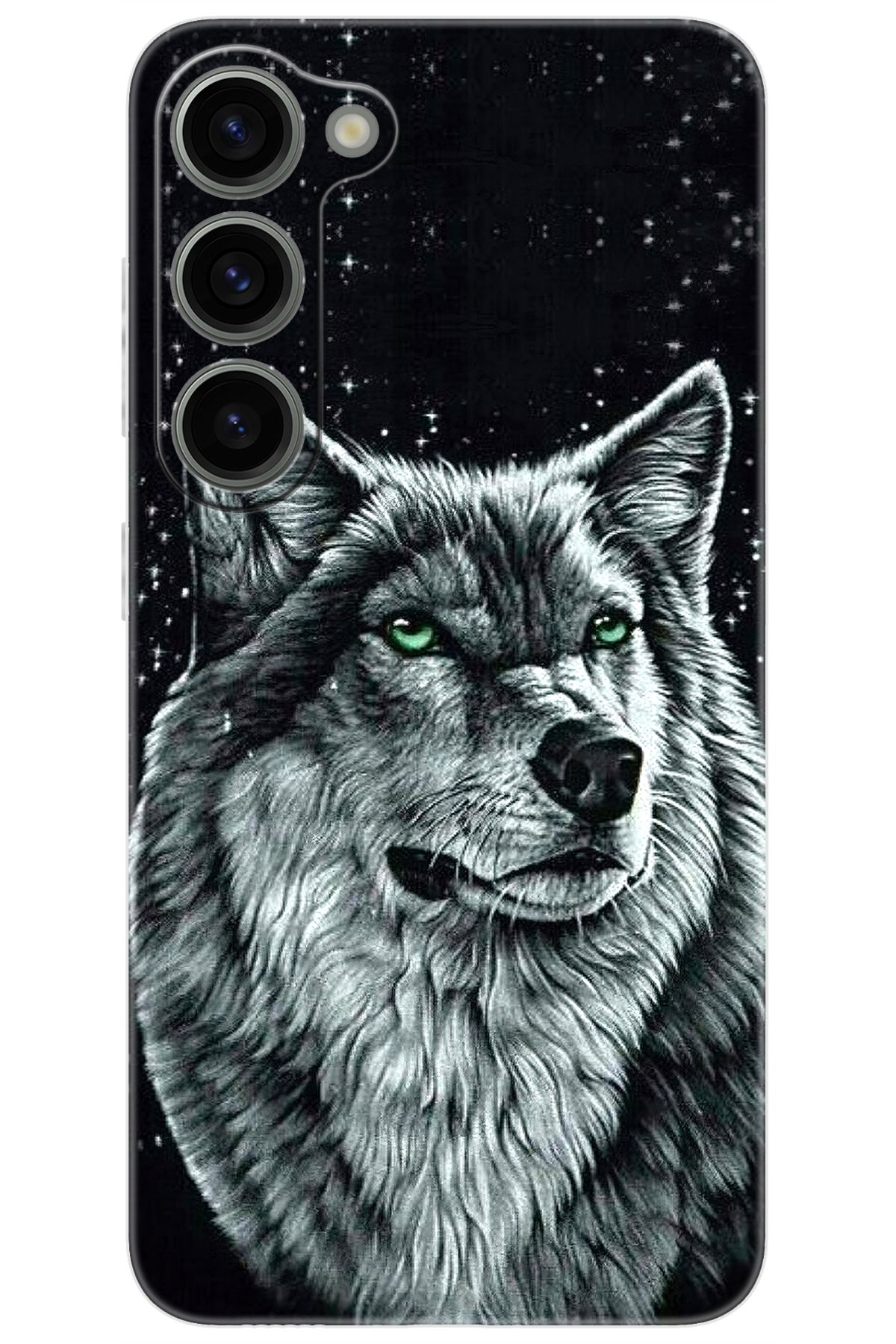 Ceppare Samsung Galaxy S23 (SM-S911B) Uyumlu Kılıf Desen Baskılı Silikon Kurt Baskılı STK:488 CP-QTZ8ELe