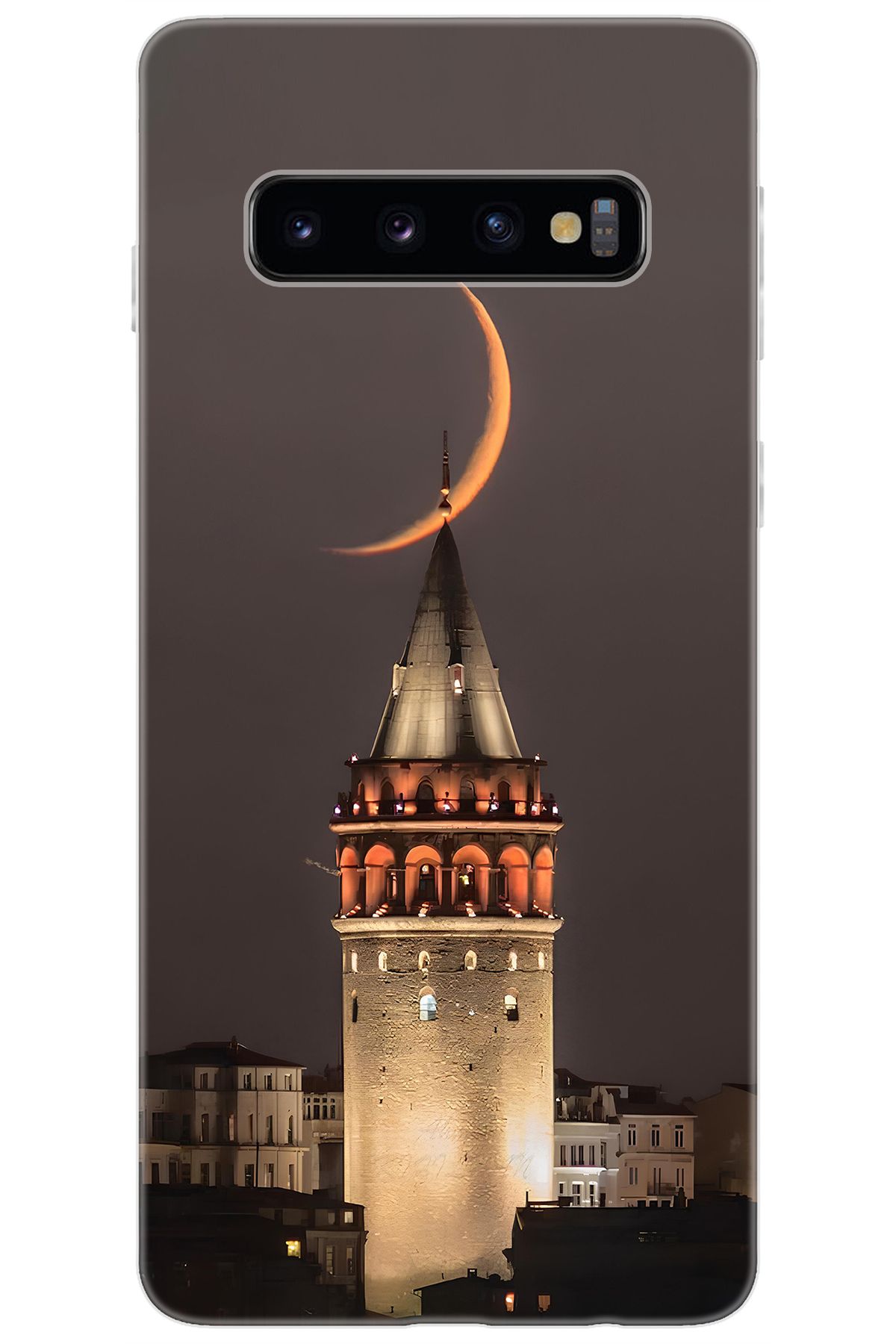 Ceppare Samsung Galaxy S10 (SM-G973F) Uyumlu Kılıf Desen Baskılı Silikon Galata Kulesi STK:673 CP-rMglldQ